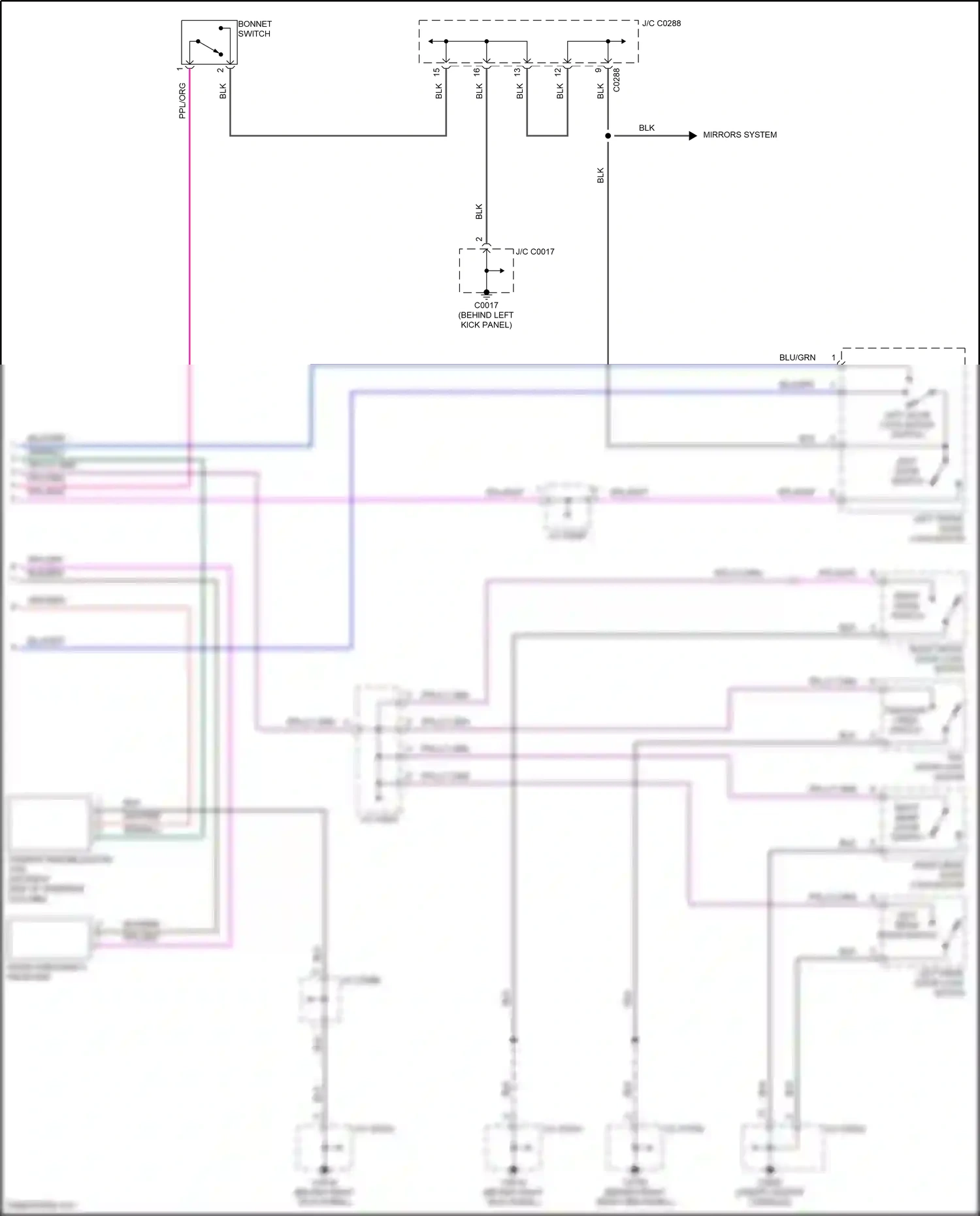 Wiring diagram blu/grn for Land Rover Discovery L318 (2002-2004) (3 of 9)