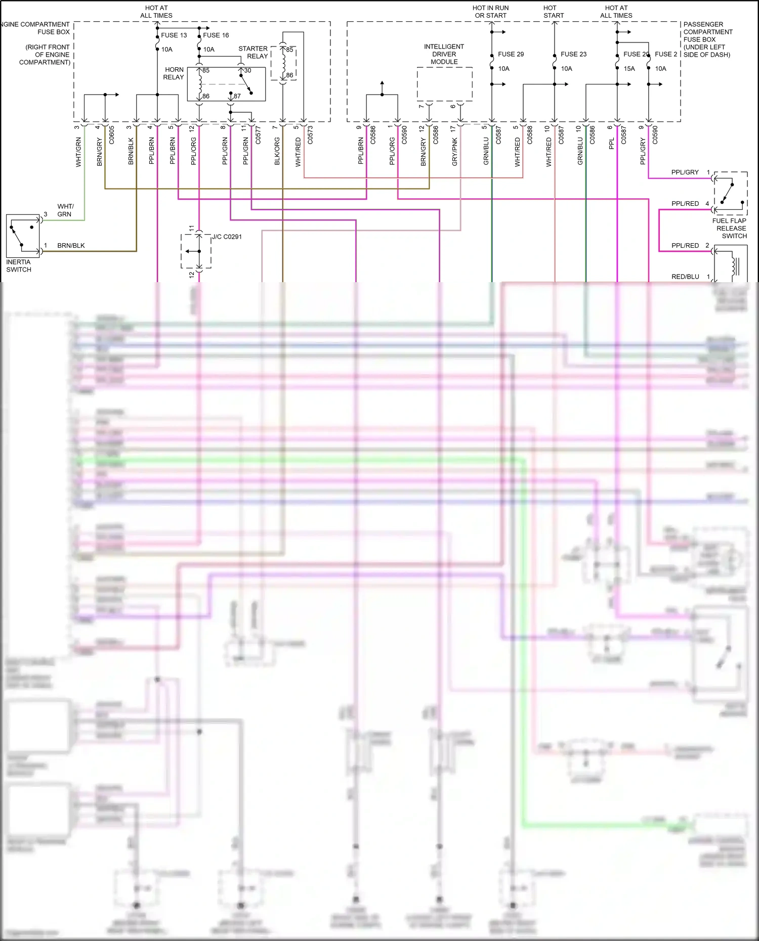 Wiring diagram blu/grn for Land Rover Discovery L318 (2002-2004) (2 of 9)