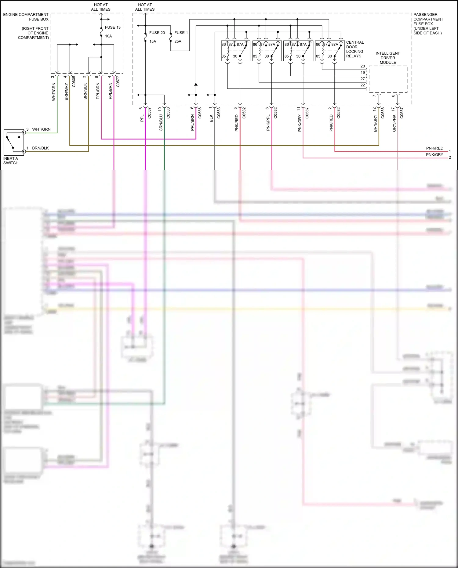 Wiring diagram blu/grn for Land Rover Discovery L318 (2002-2004) (6 of 9)