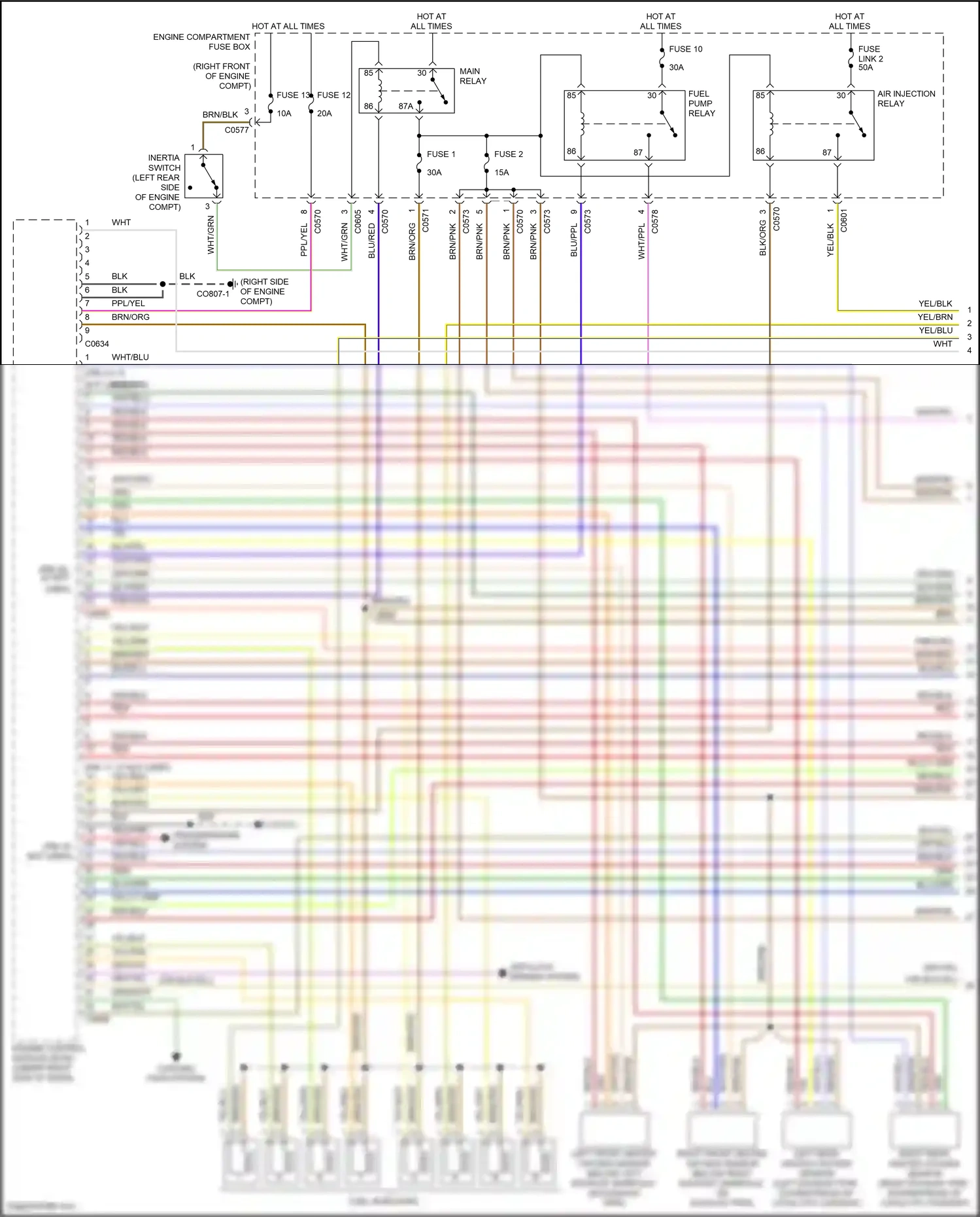Wiring diagram blu/grn for Land Rover Discovery L318 (2002-2004) (8 of 9)