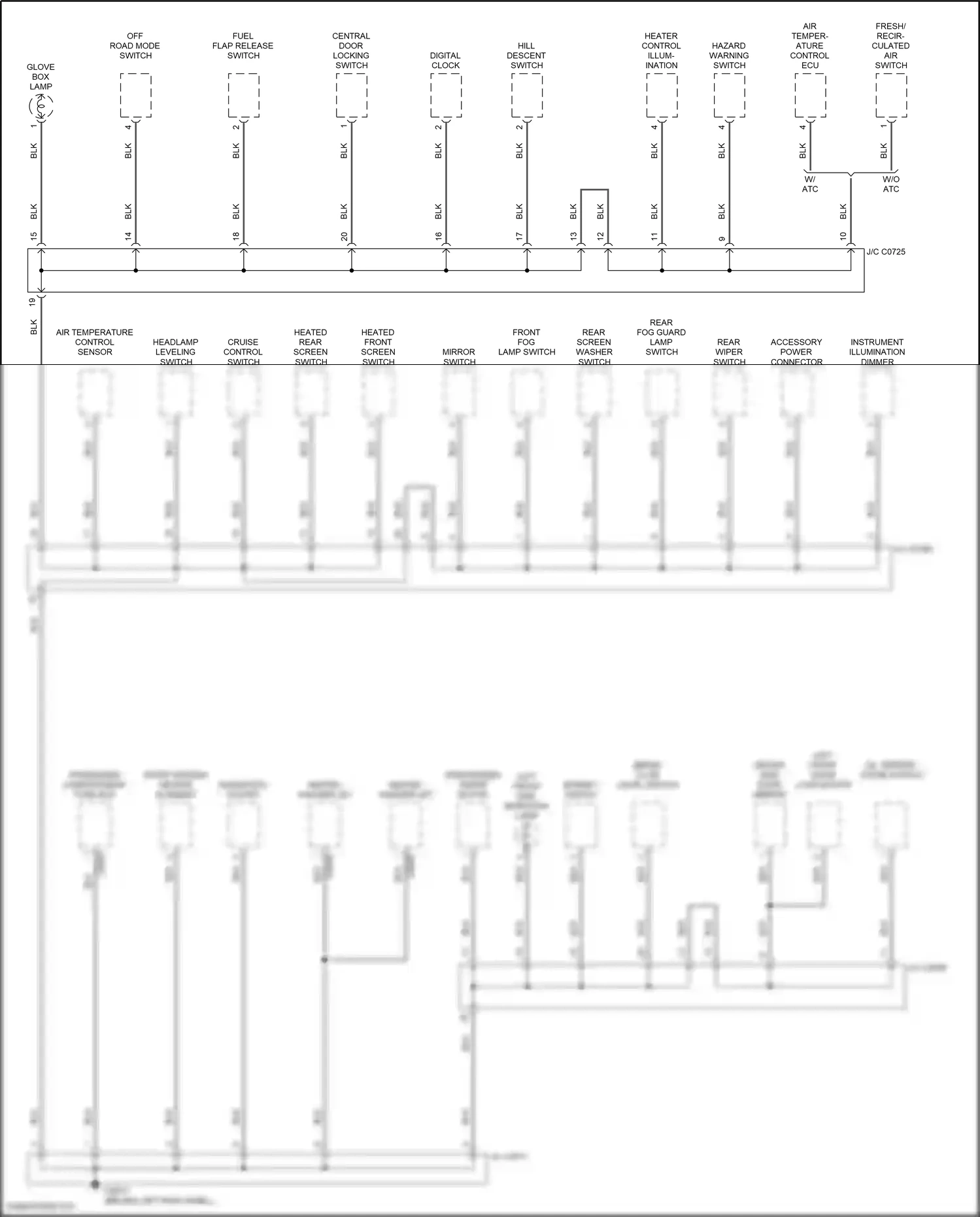 Wiring diagram diagnostic socket for Land Rover Discovery L318 (2002-2004) (8 of 11)