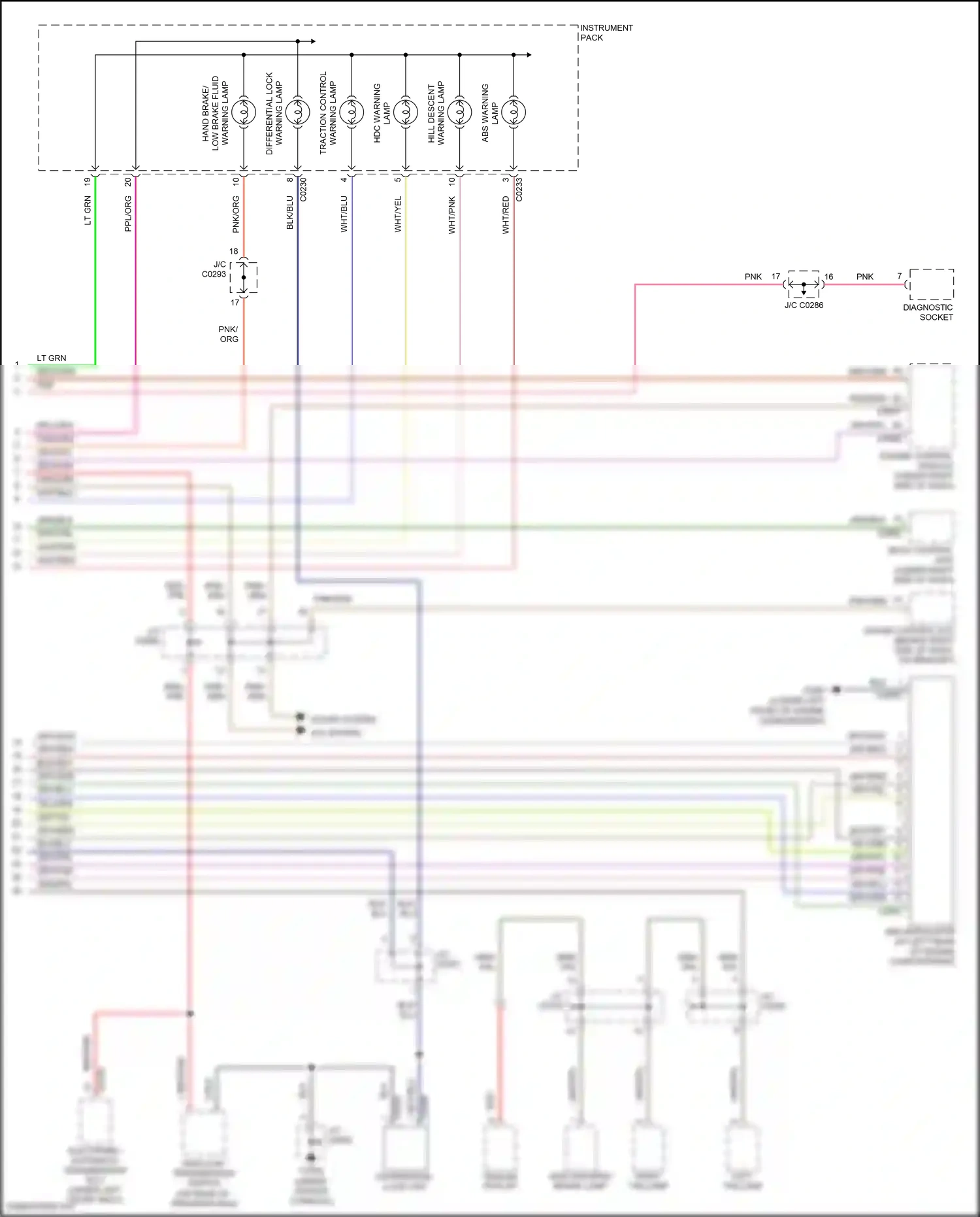 Wiring diagram engine control module for Land Rover Discovery L318 (2002-2004) (2 of 9)