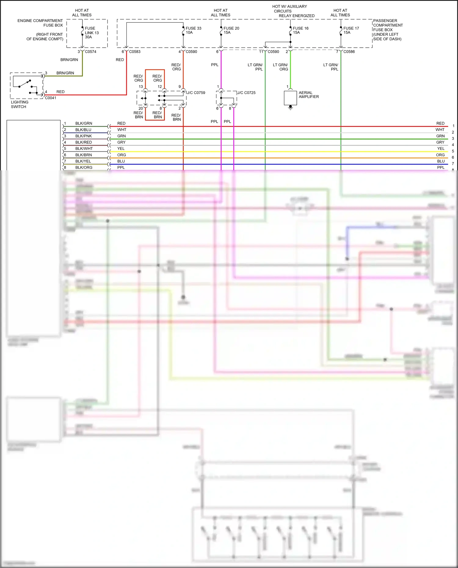 Wiring diagram ice interface module for Land Rover Discovery L318 (2002-2004) (1 of 1)