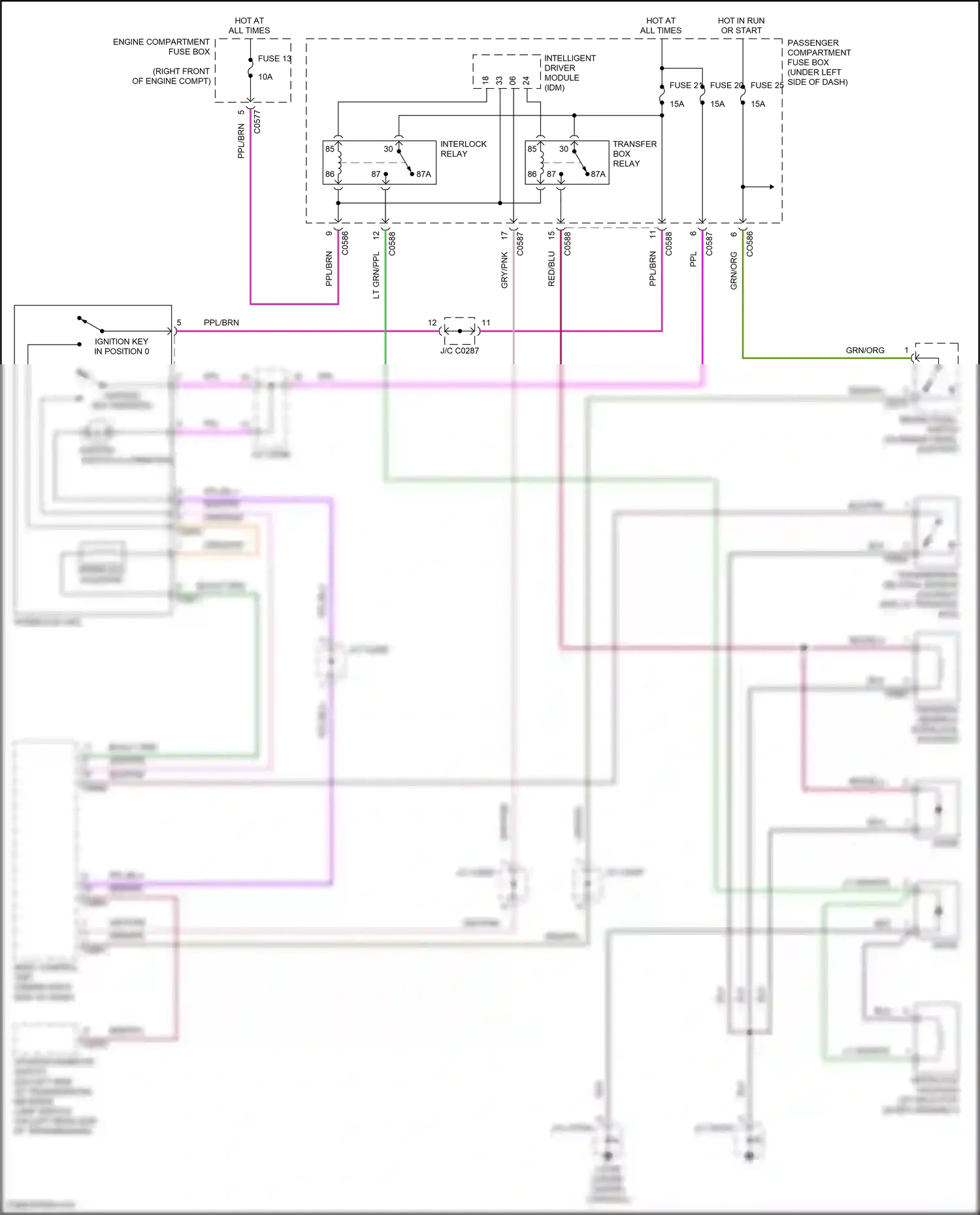 Wiring diagram ignition key inserted for Land Rover Discovery L318 (2002-2004) (1 of 1)