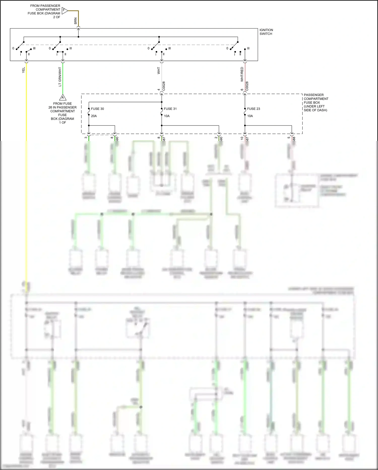 Wiring diagram ignition switch for Land Rover Discovery L318 (2002-2004) (1 of 2)