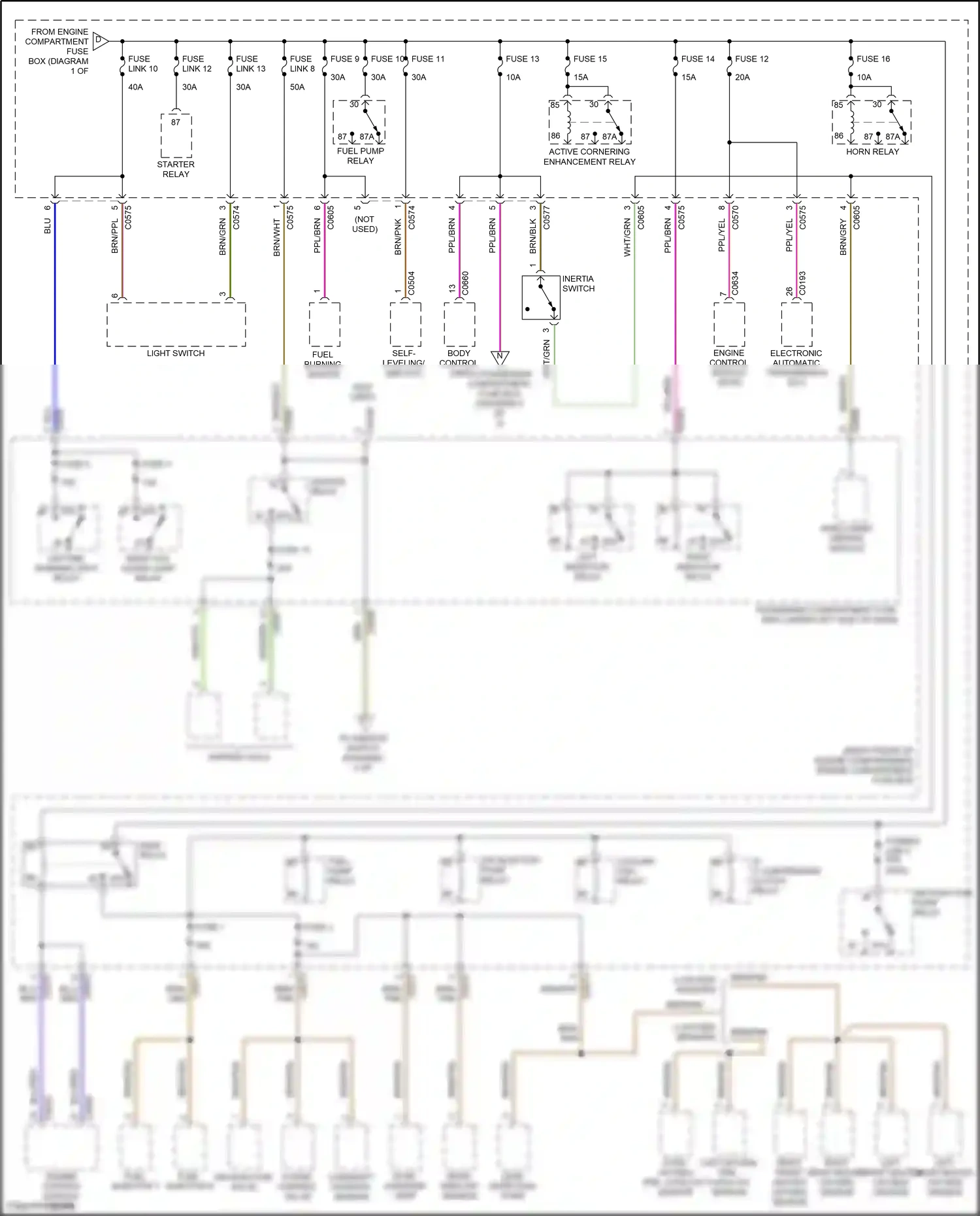 Wiring diagram light switch for Land Rover Discovery L318 (2002-2004) (1 of 1)
