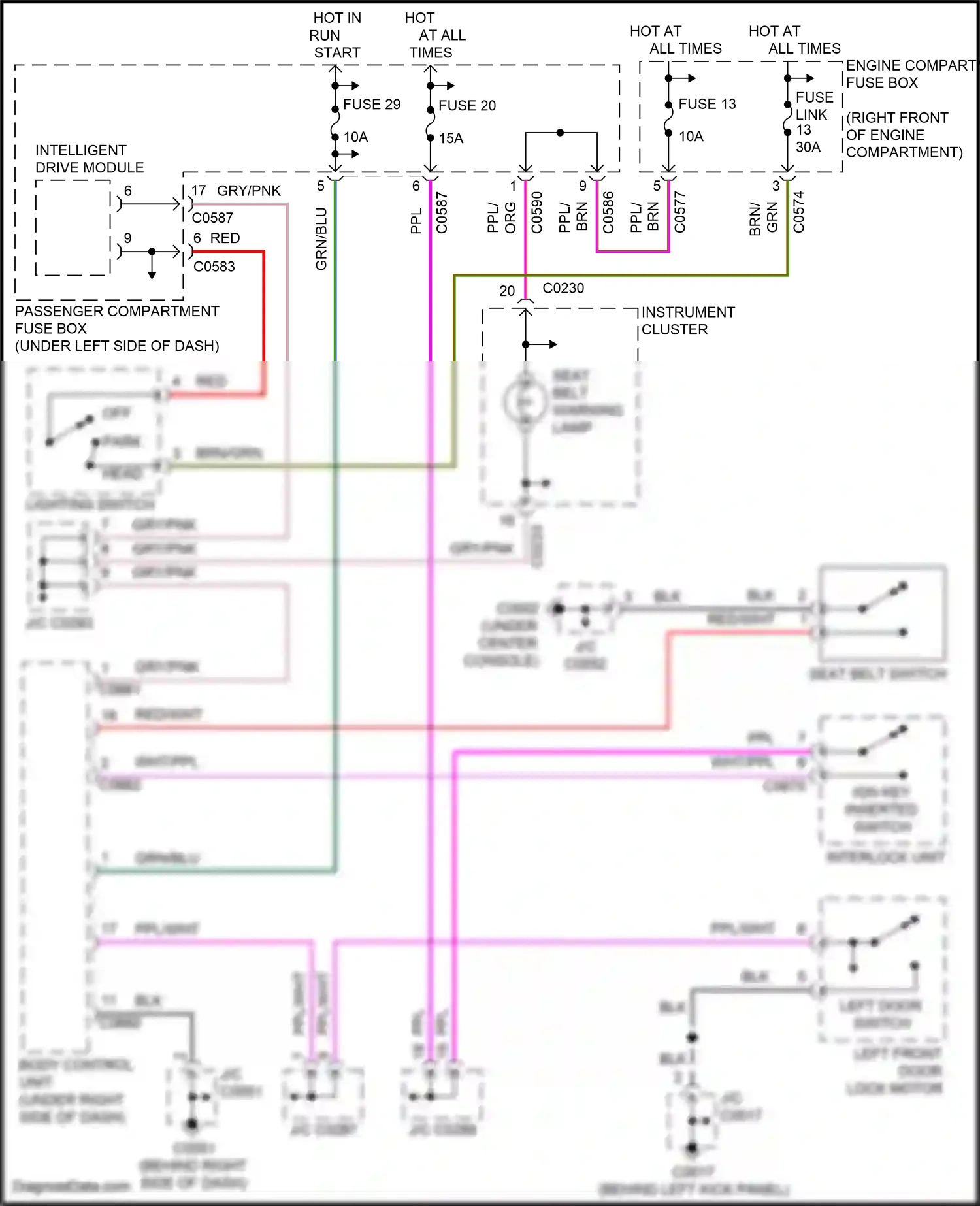 Wiring diagram lighting switch for Land Rover Discovery L318 (2002-2004) (8 of 8)
