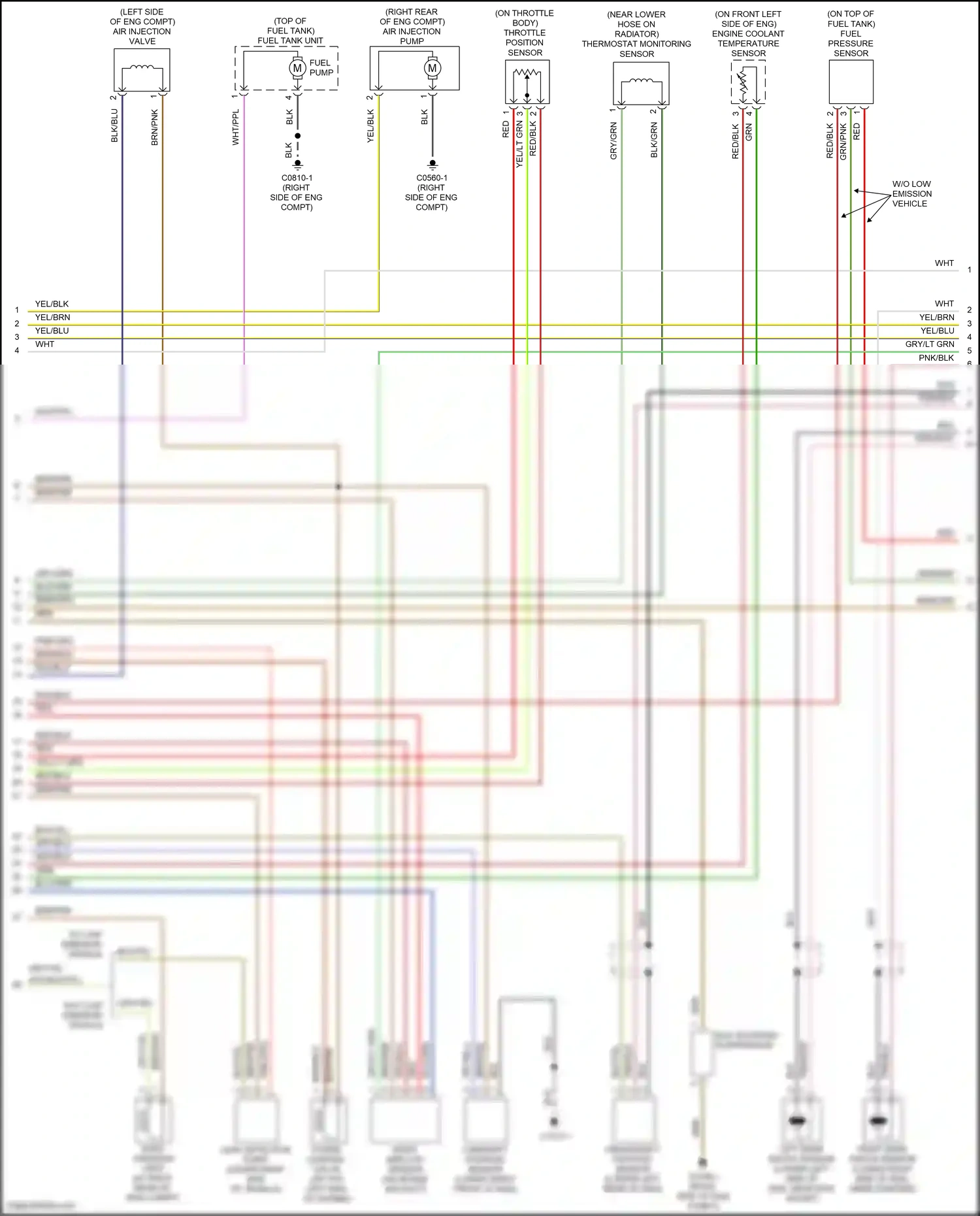 Wiring diagram mass airflow sensor for Land Rover Discovery L318 (2002-2004) (2 of 2)