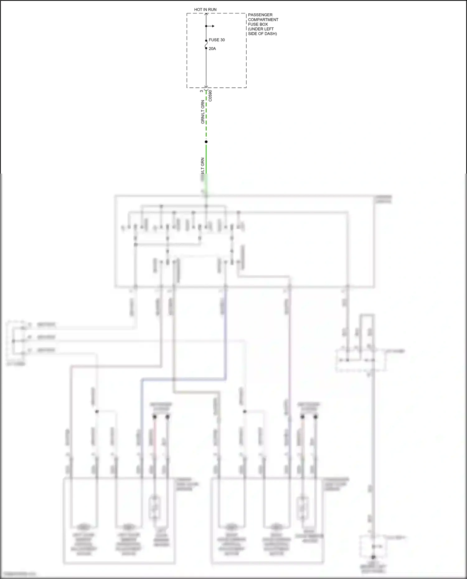 Wiring diagram mirror switch for Land Rover Discovery L318 (2002-2004) (3 of 3)