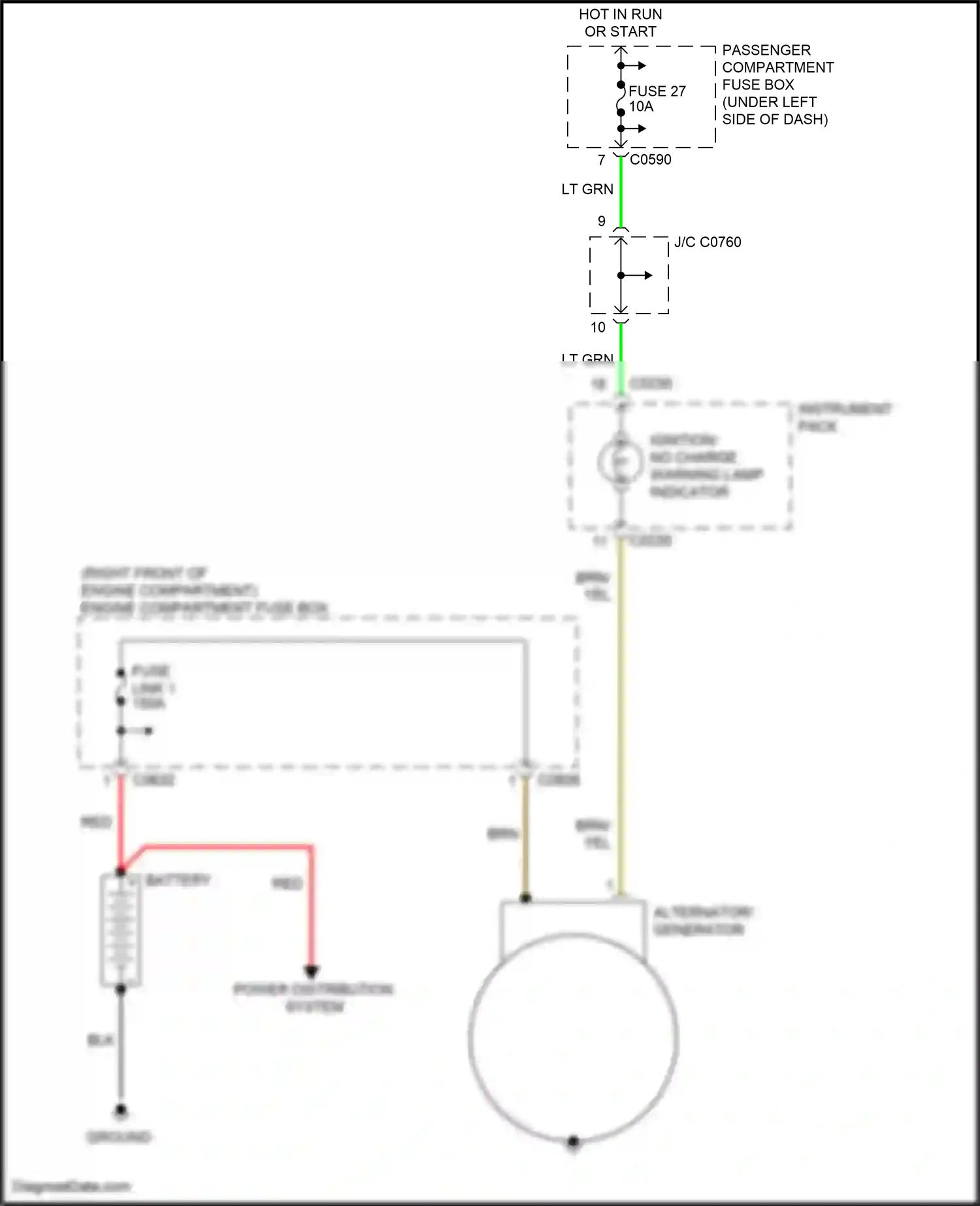 Wiring diagram power distribution system for Land Rover Discovery L318 (2002-2004) (2 of 3)
