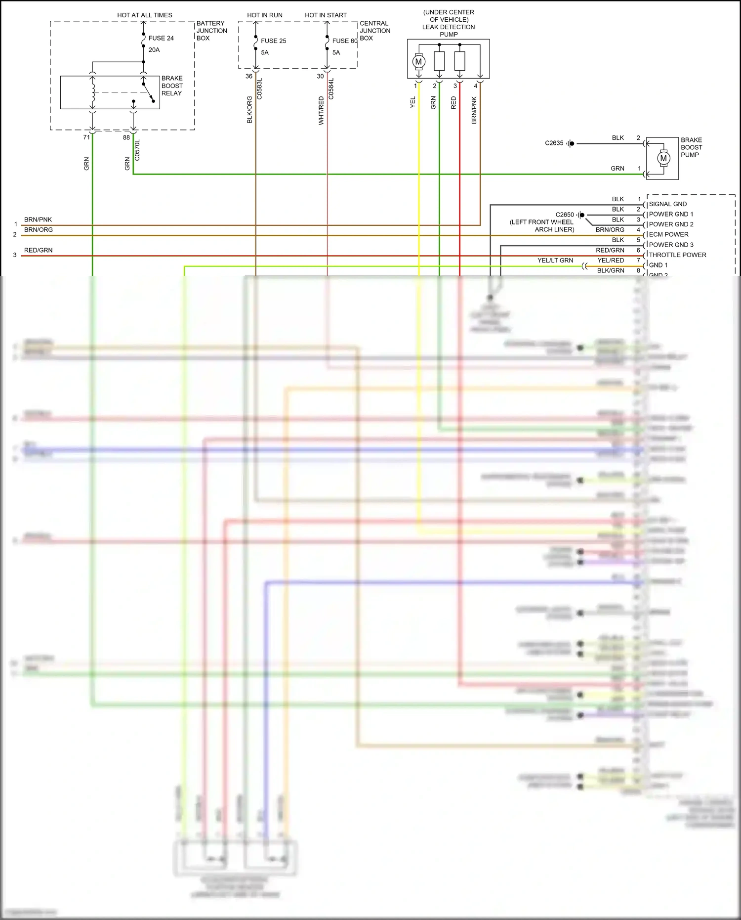 Wiring diagram accelerator pedal position sensor for Land Rover Discovery L319 (2004-2009) (2 of 2)
