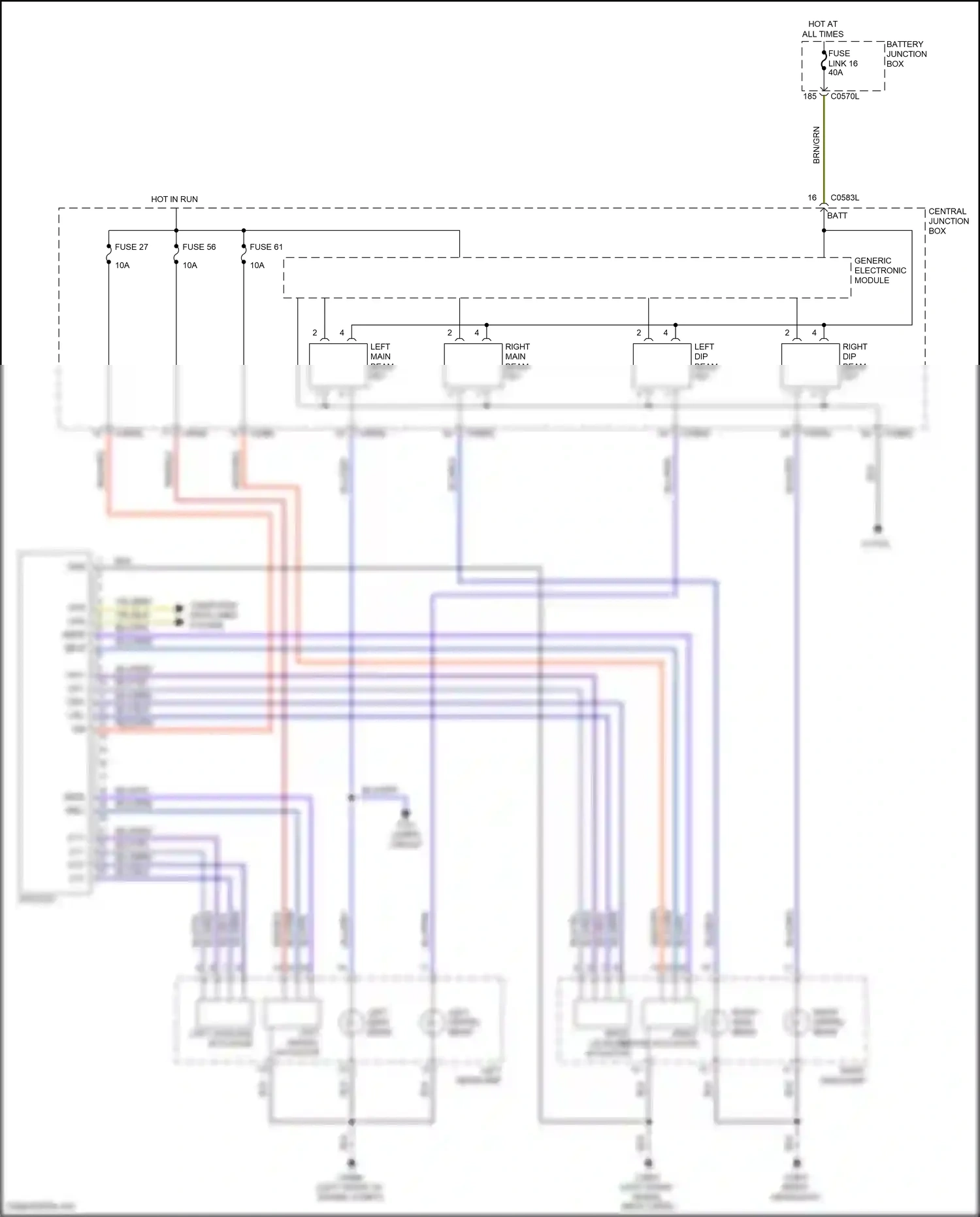 Wiring diagram generic electronic module for Land Rover Discovery L319 (2004-2009) (33 of 37)