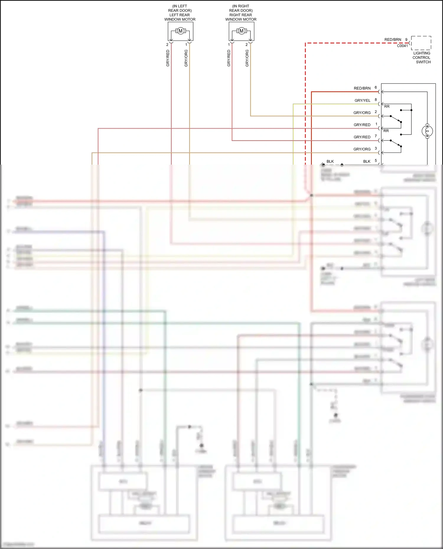Wiring diagram lighting control switch for Land Rover Discovery L319 (2004-2009) (10 of 10)
