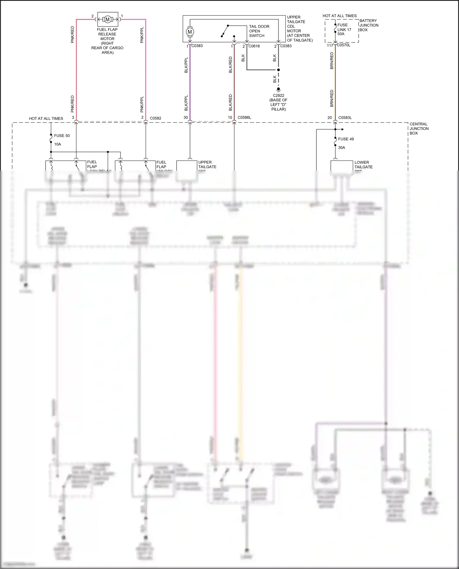 Wiring diagram master lock switch for Land Rover Discovery L319 (2004-2009) (3 of 3)