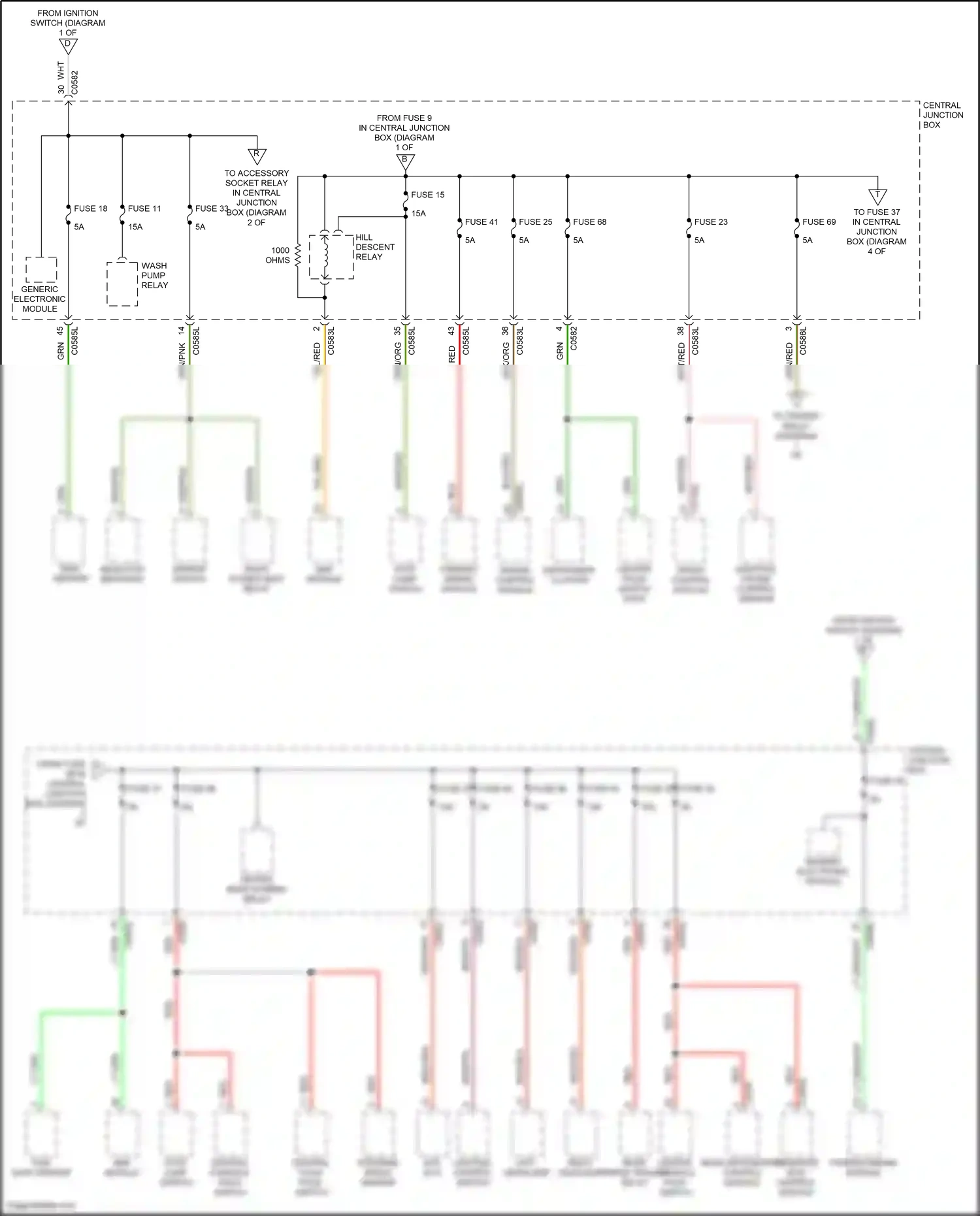 Wiring diagram mirror switch for Land Rover Discovery L319 (2004-2009) (4 of 5)