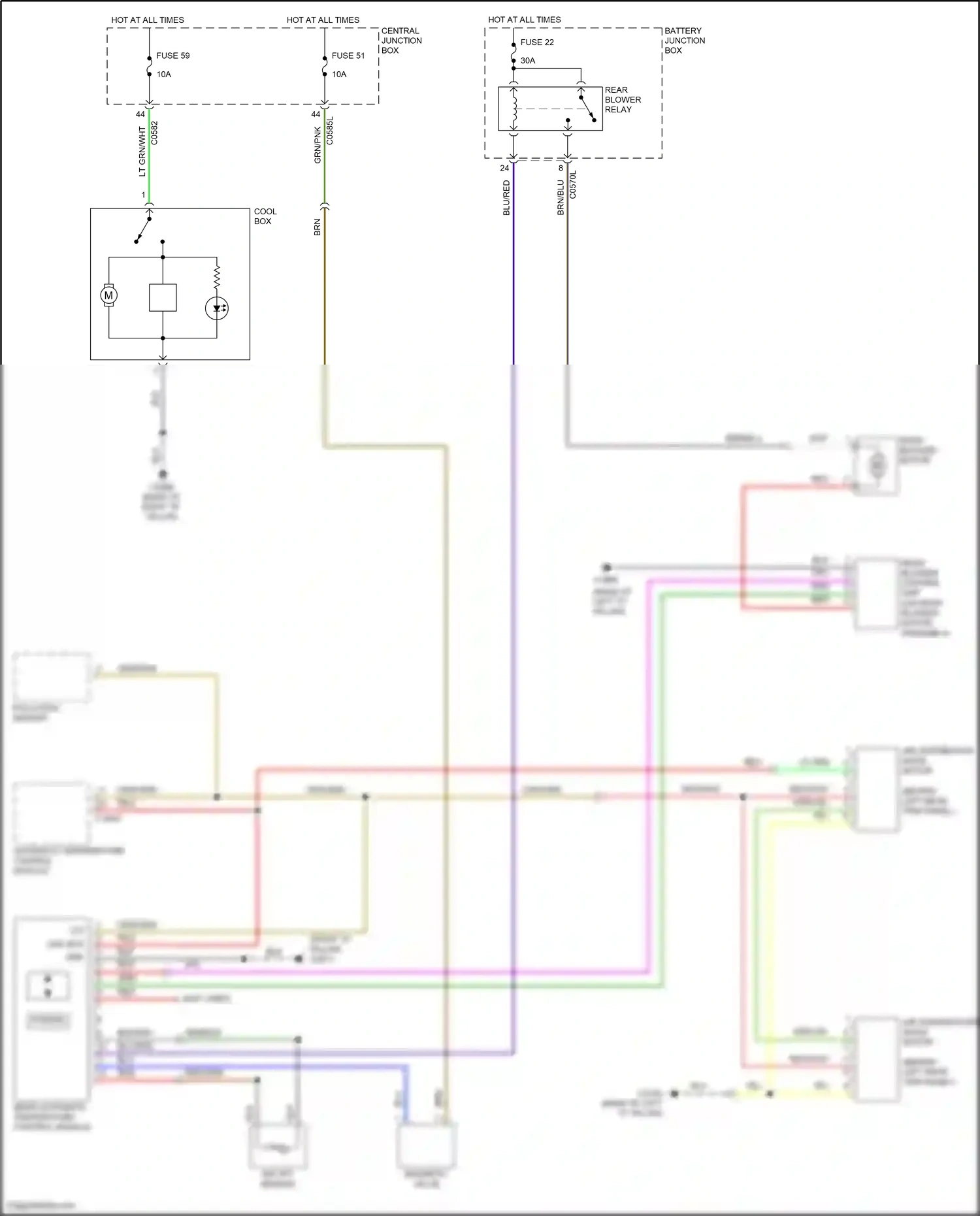 Wiring diagram rear automatic temperature control module for Land Rover Discovery L319 (2004-2009) (1 of 1)
