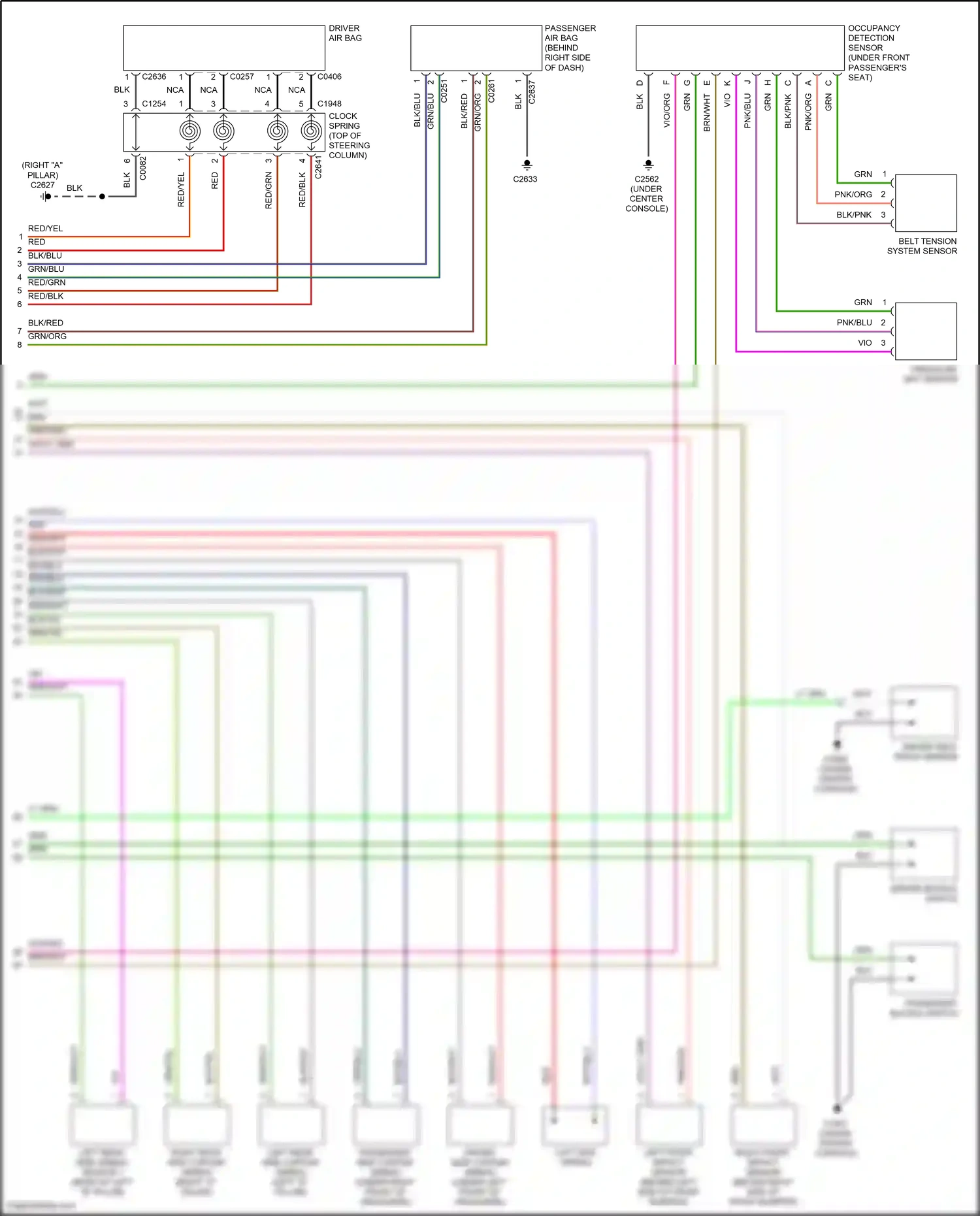Wiring diagram right front impact sensor for Land Rover Discovery L319 (2004-2009) (1 of 1)