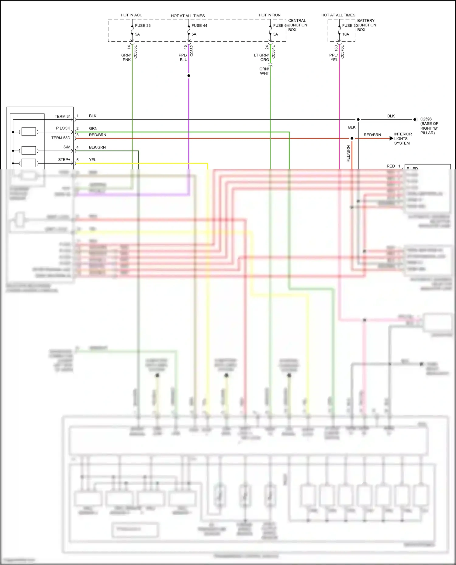 Wiring diagram right headlight for Land Rover Discovery L319 (2004-2009) (2 of 16)