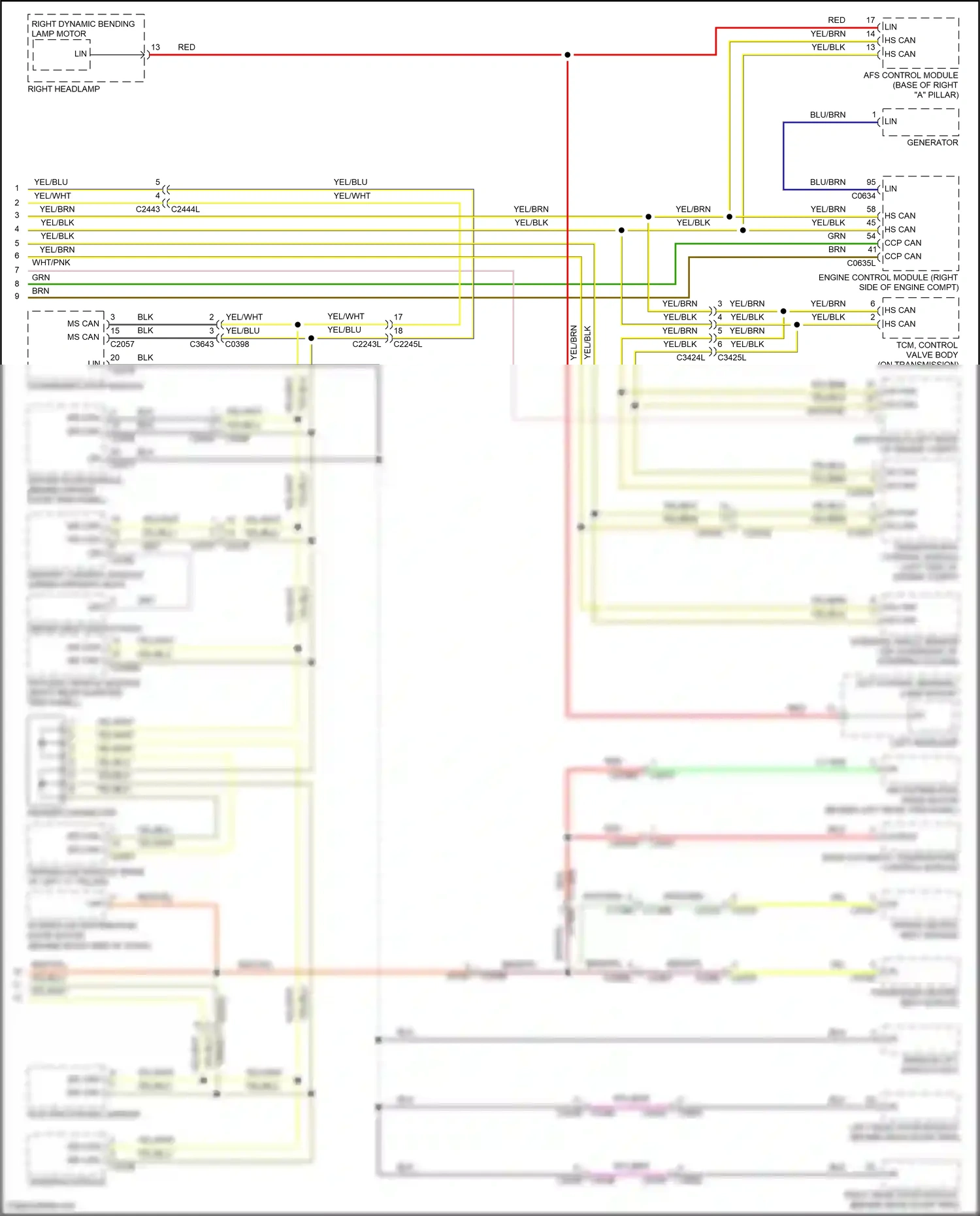 Wiring diagram cameras module for Land Rover Discovery L319 (2009-2013) (1 of 4)