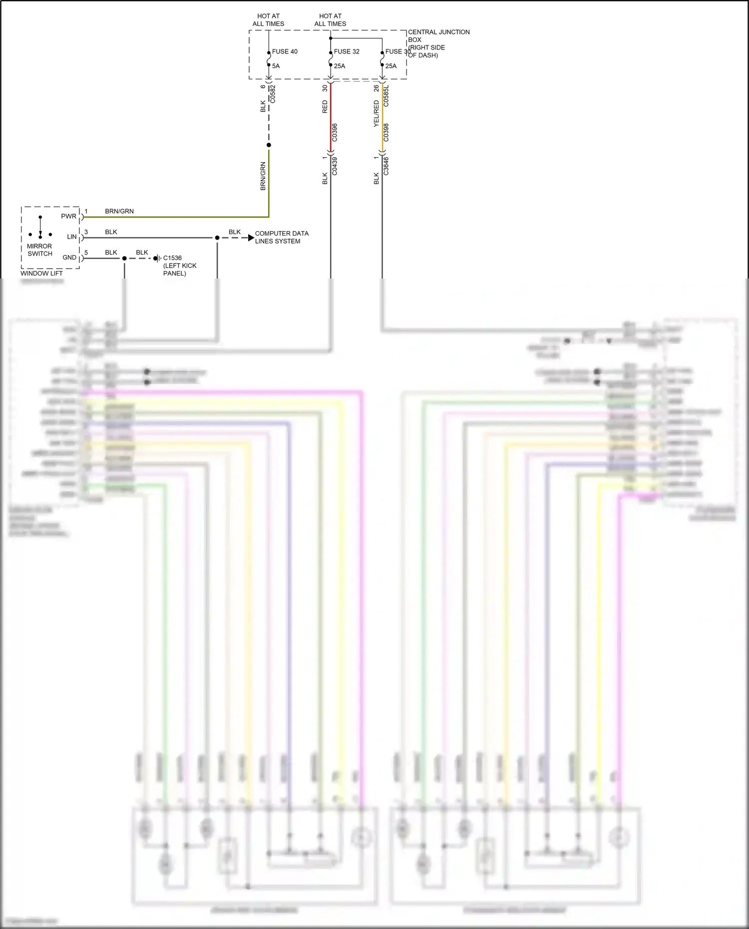 Wiring diagram driver door module for Land Rover Discovery L319 (2009-2013) (11 of 11)