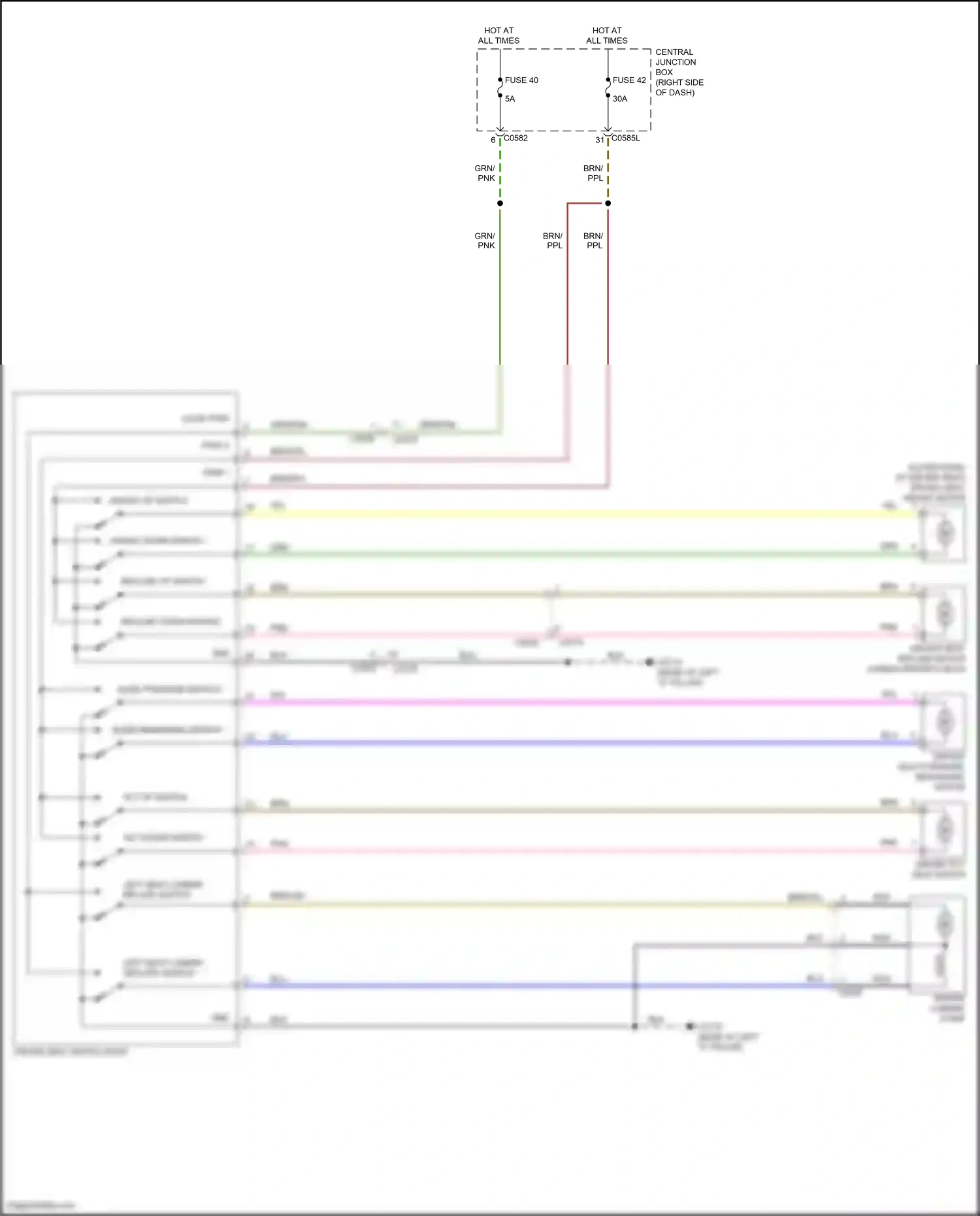 Wiring diagram driver seat switch pack for Land Rover Discovery L319 (2009-2013) (2 of 10)