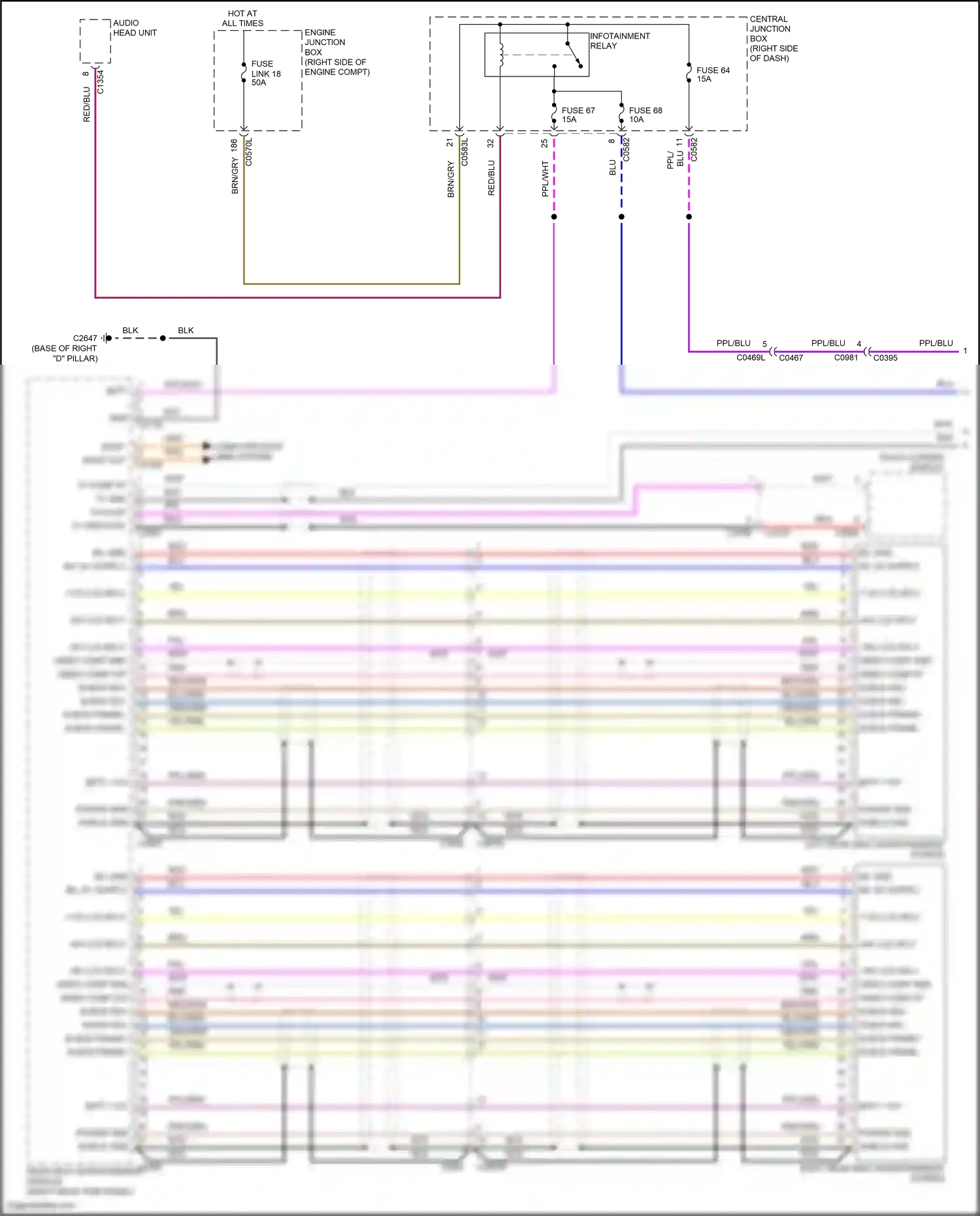 Wiring diagram engine junction box for Land Rover Discovery L319 (2009-2013) (30 of 49)