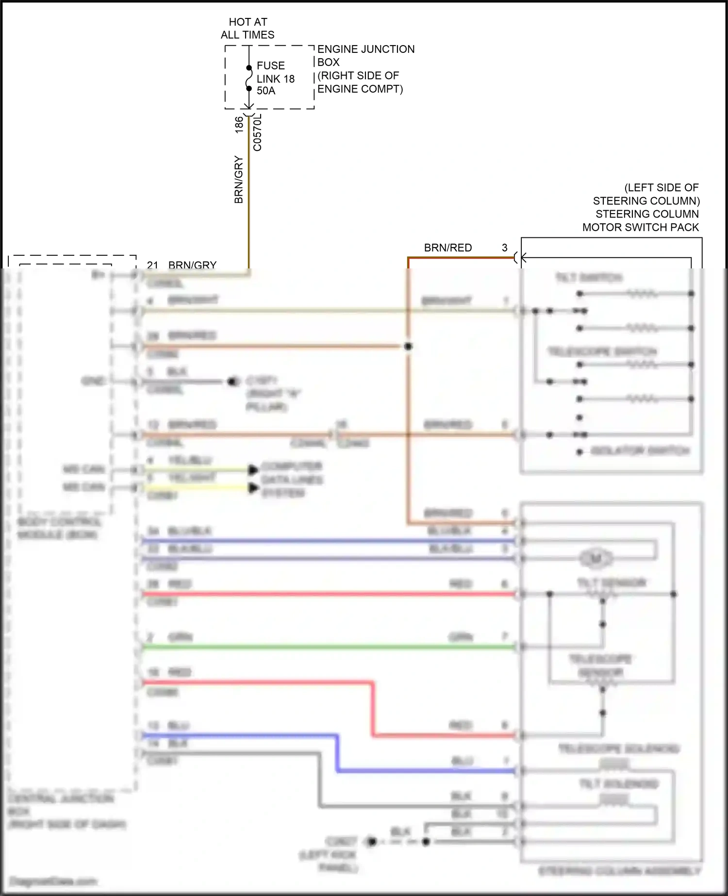 Wiring diagram isolator switch for Land Rover Discovery L319 (2009-2013) (1 of 2)