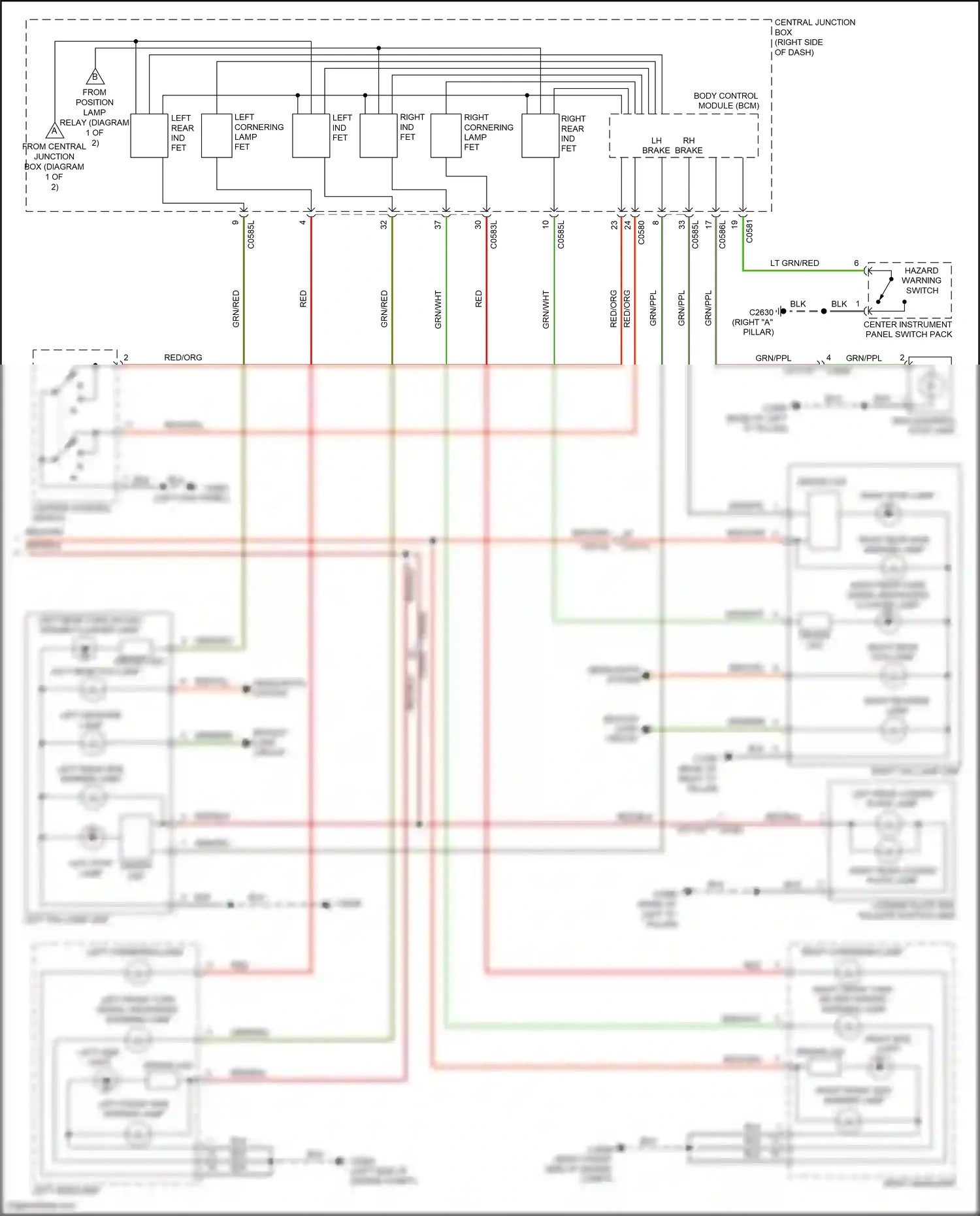 Wiring diagram lighting control switch for Land Rover Discovery L319 (2009-2013) (2 of 7)
