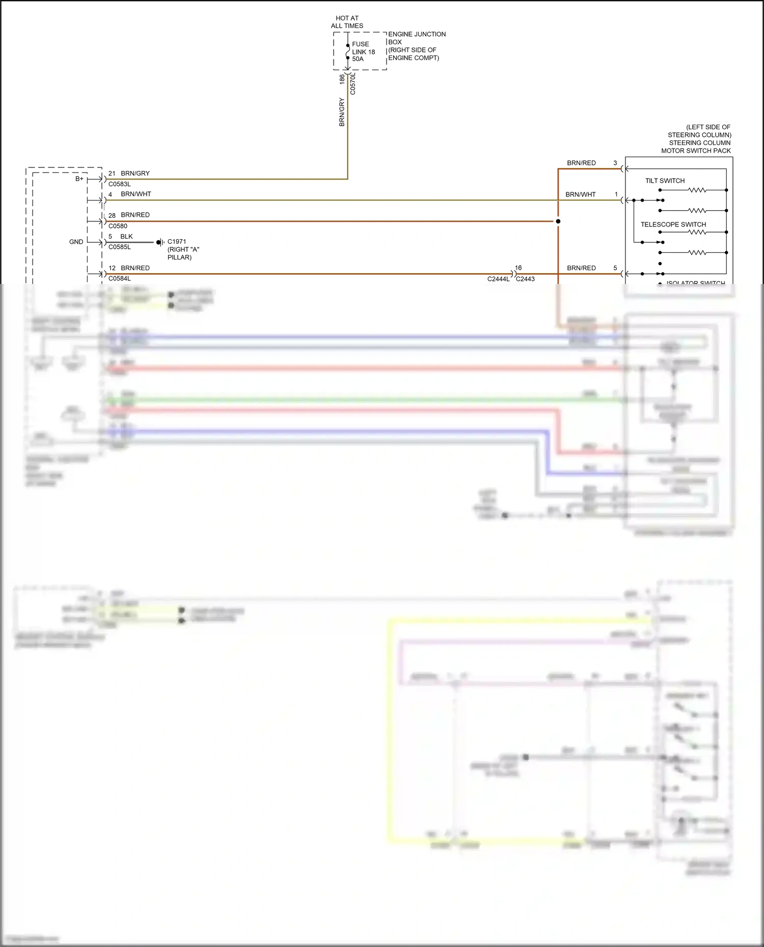 Wiring diagram memory 2 for Land Rover Discovery L319 (2009-2013) (3 of 3)