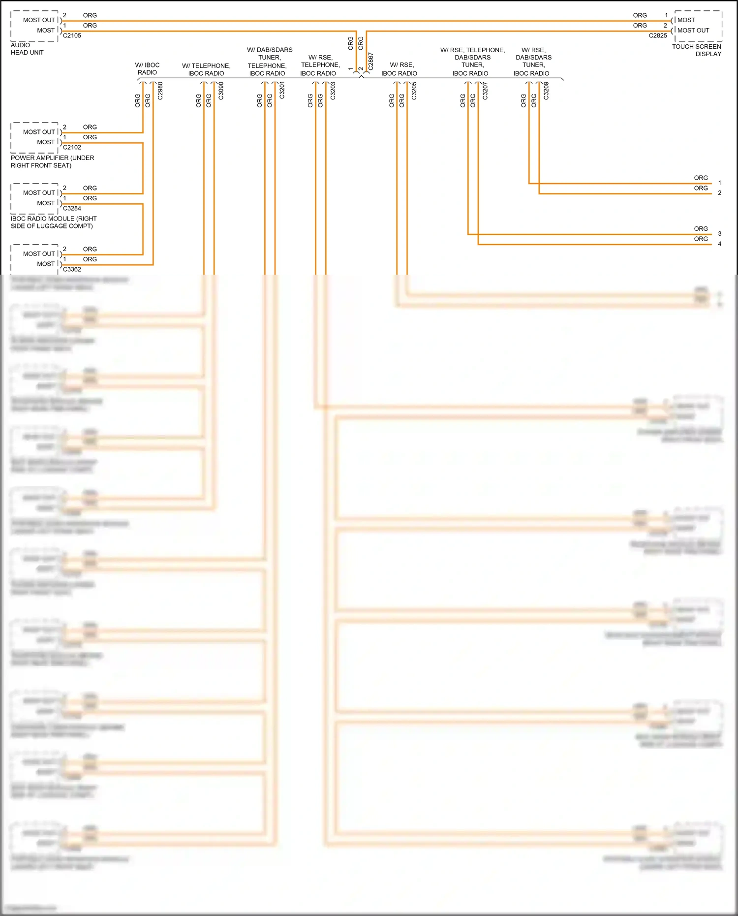 Wiring diagram touch screen display for Land Rover Discovery L319 (2009-2013) (2 of 11)