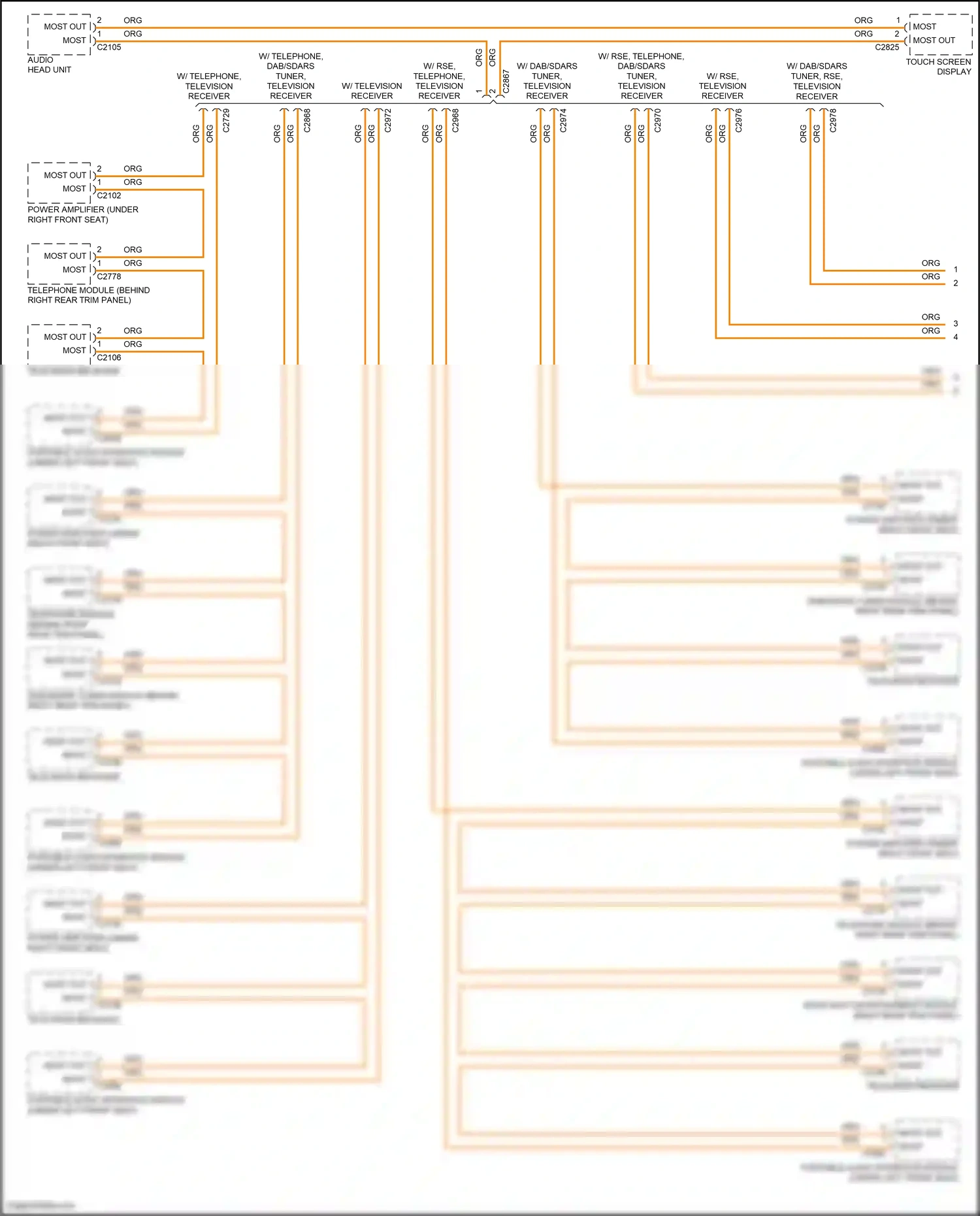Wiring diagram touch screen display for Land Rover Discovery L319 (2009-2013) (4 of 11)