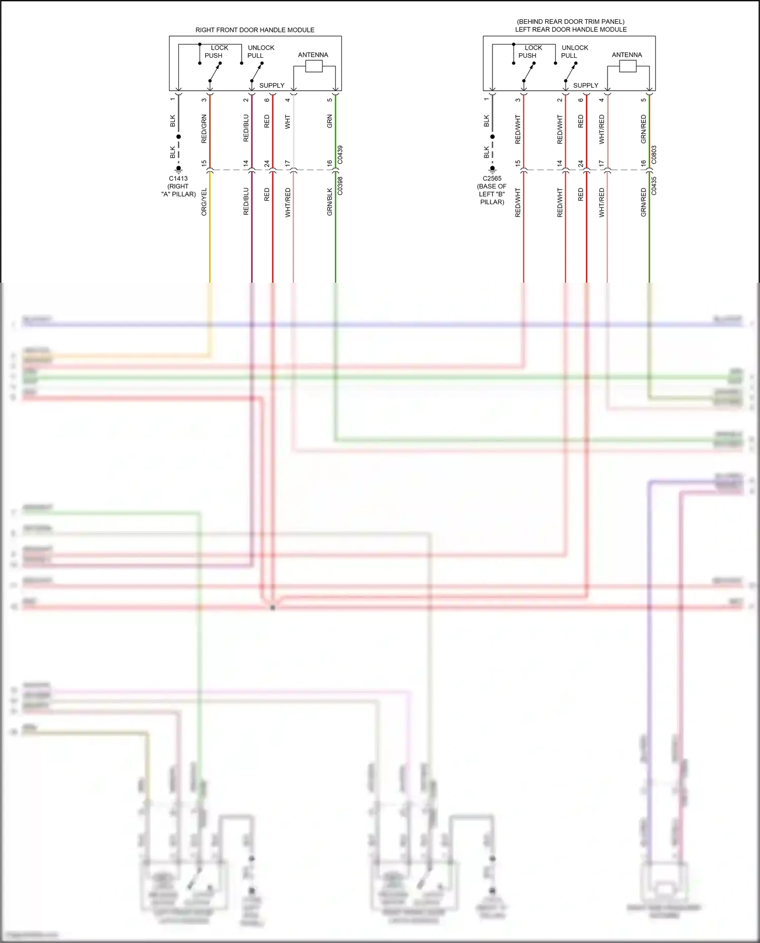 Wiring diagram unlock pull sw for Land Rover Discovery L319 (2009-2013) (2 of 3)