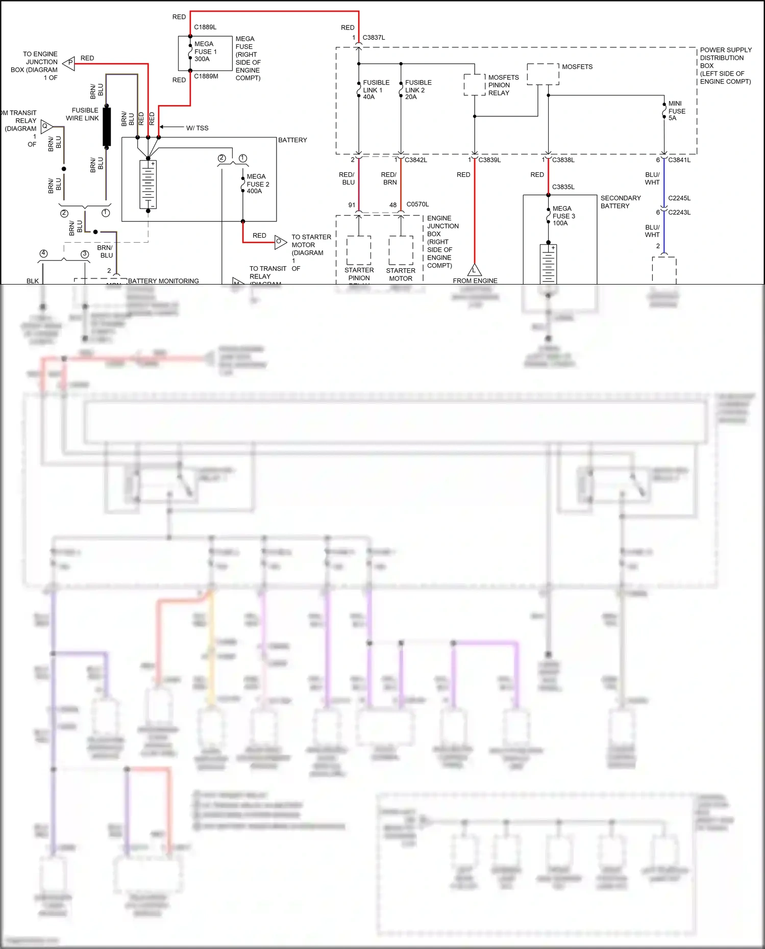 Wiring diagram blu for Land Rover Discovery L319 (2013-2017) (29 of 39)