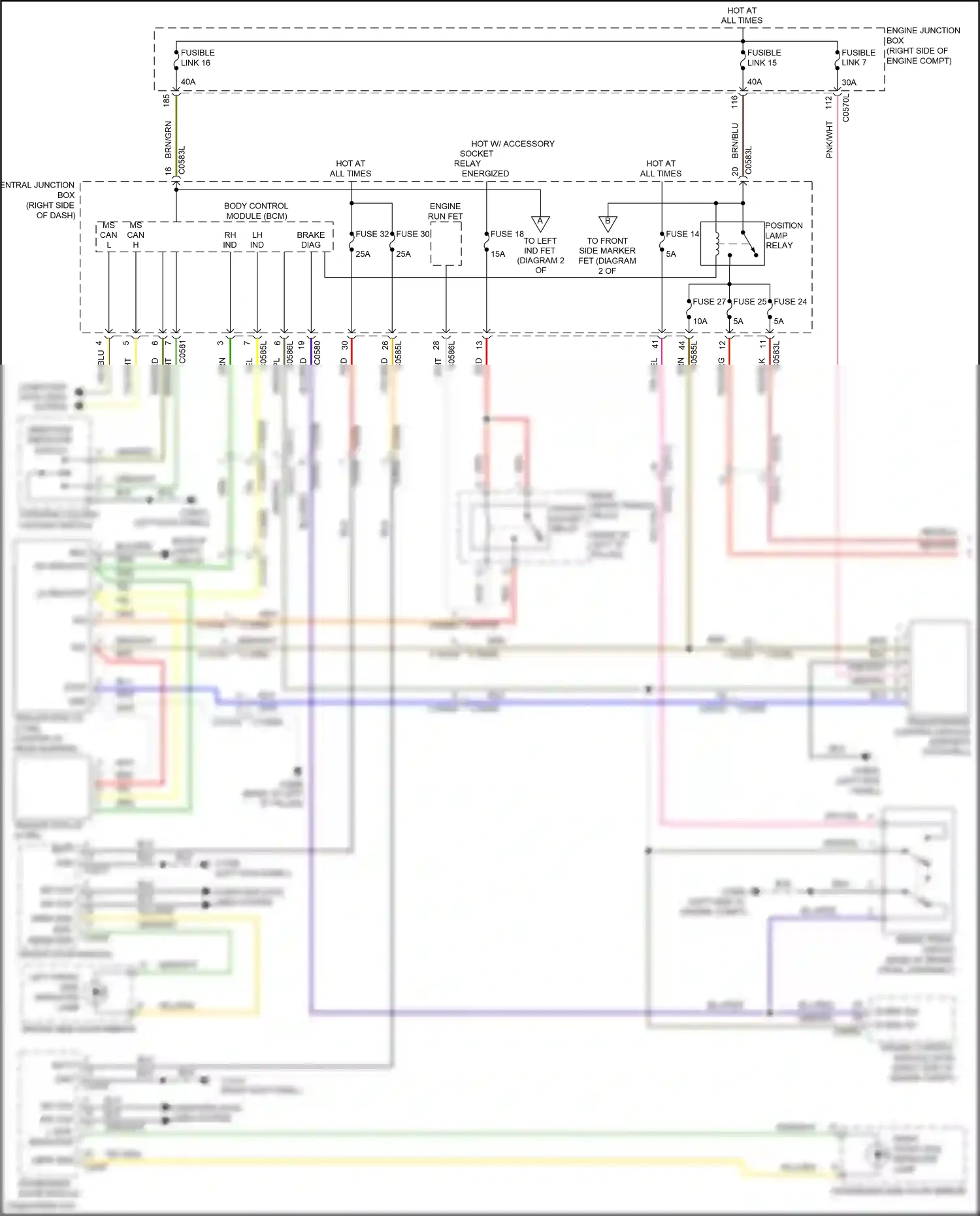 Wiring diagram blu/red for Land Rover Discovery L319 (2013-2017) (15 of 28)