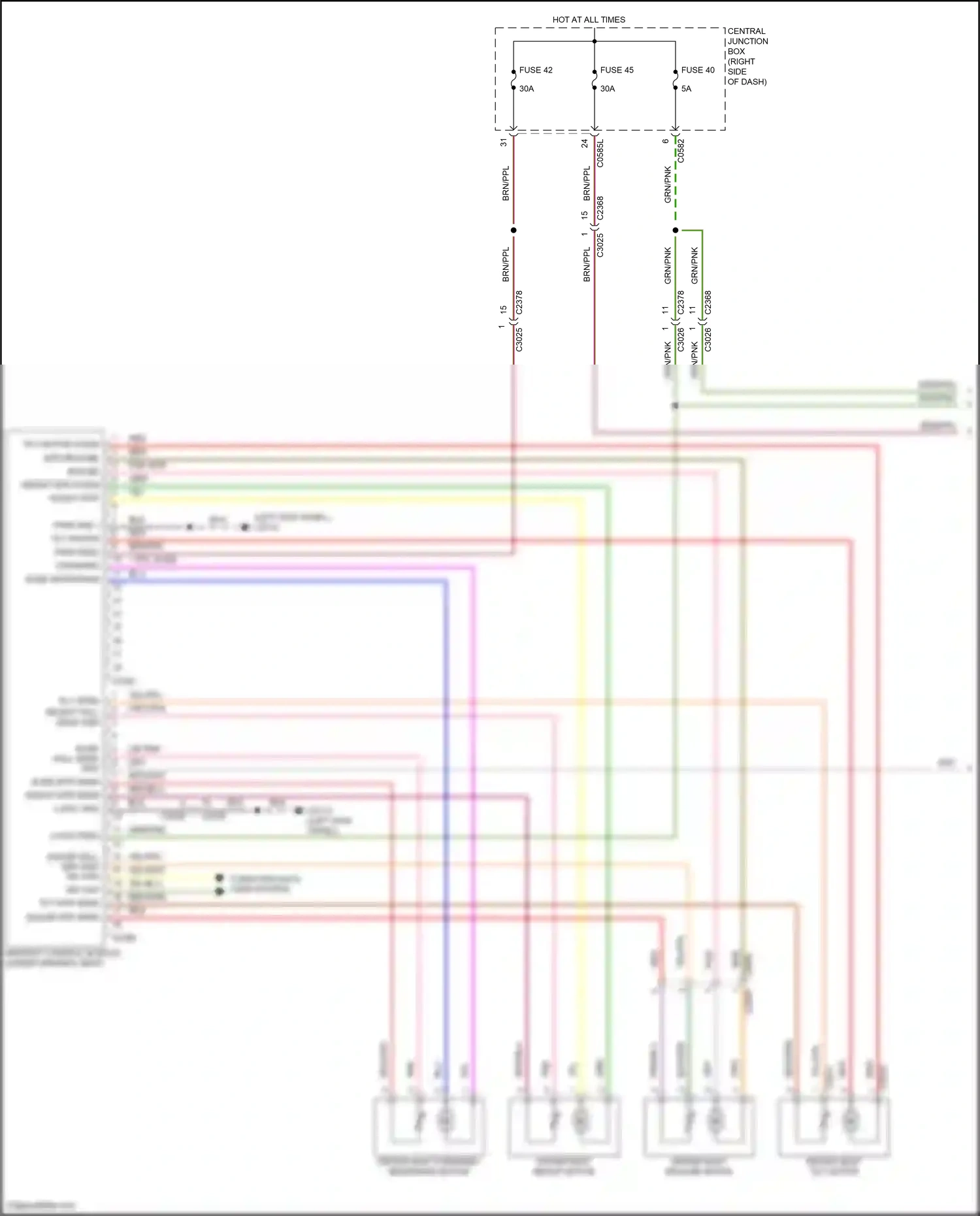Wiring diagram central junction box for Land Rover Discovery L319 (2013-2017) (37 of 62)