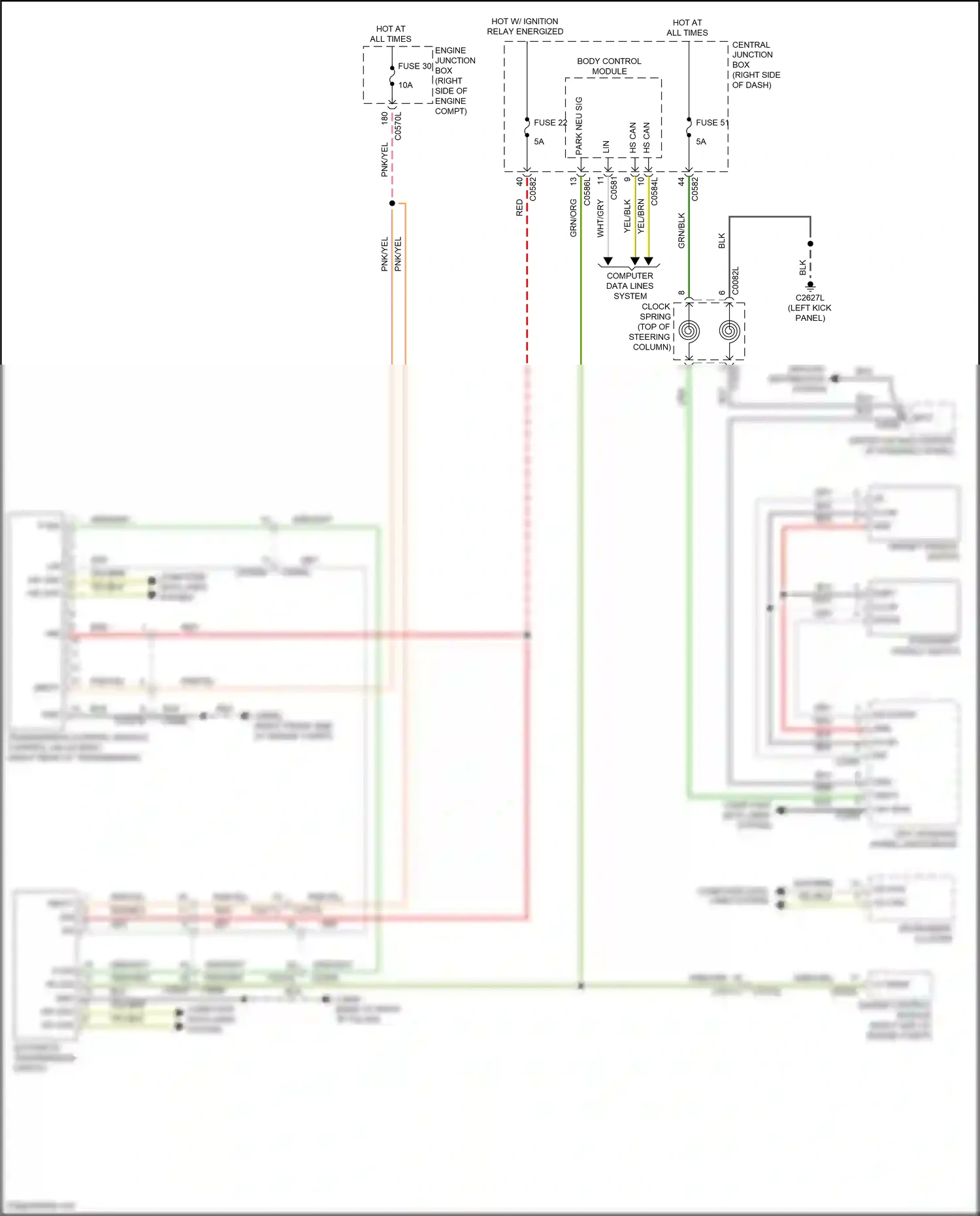 Wiring diagram central junction box for Land Rover Discovery L319 (2013-2017) (32 of 62)