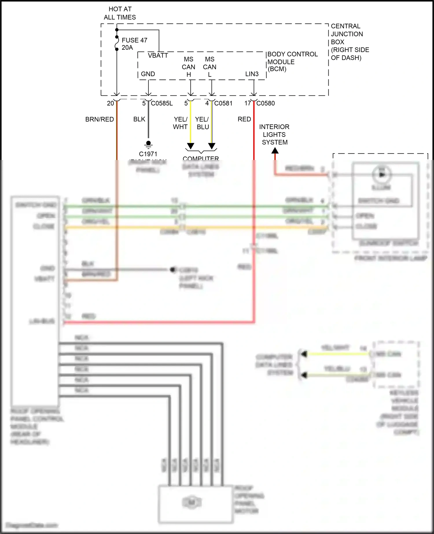 Wiring diagram central junction box for Land Rover Discovery L319 (2013-2017) (58 of 62)