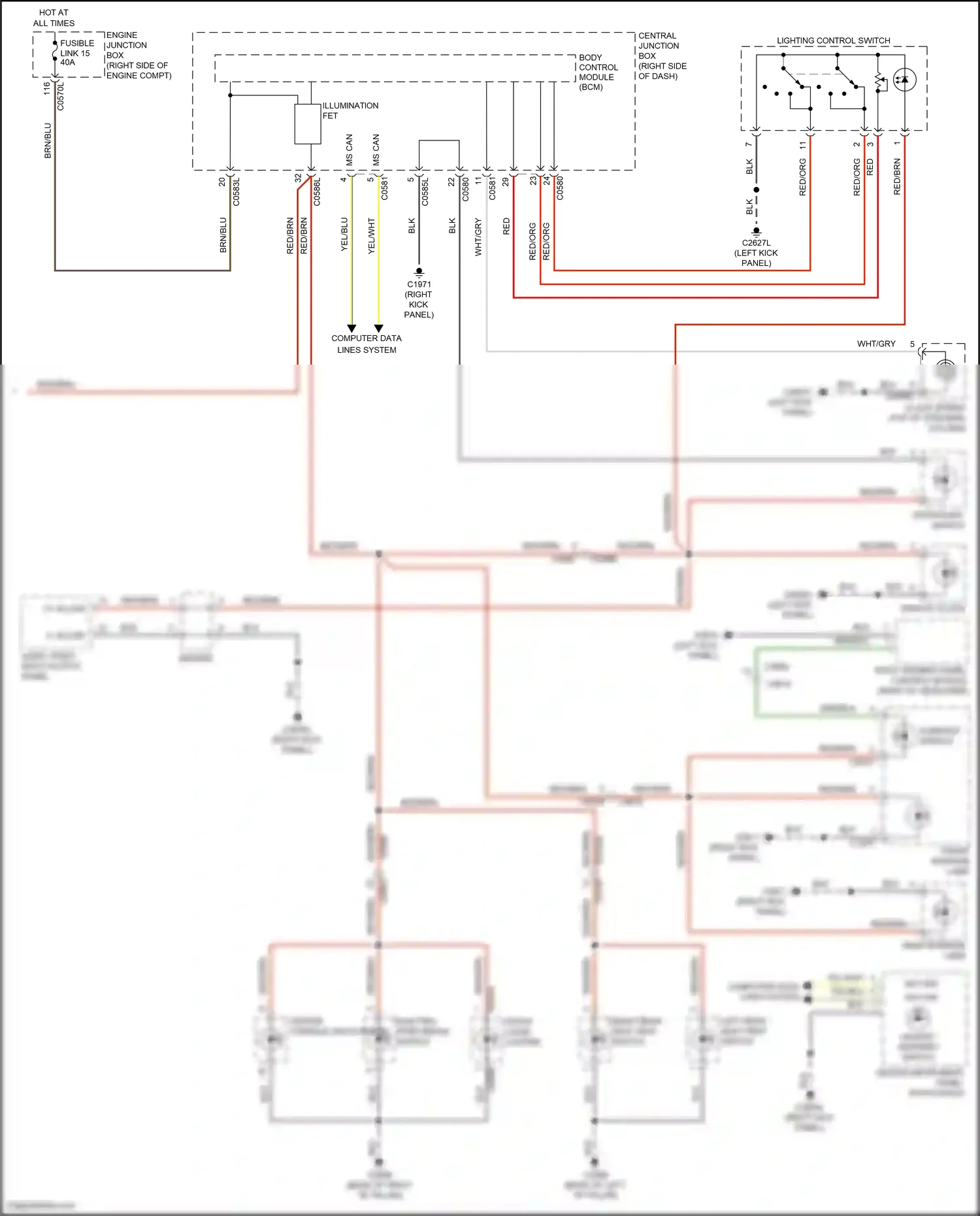 Wiring diagram clock- spring for Land Rover Discovery L319 (2013-2017) (6 of 13)