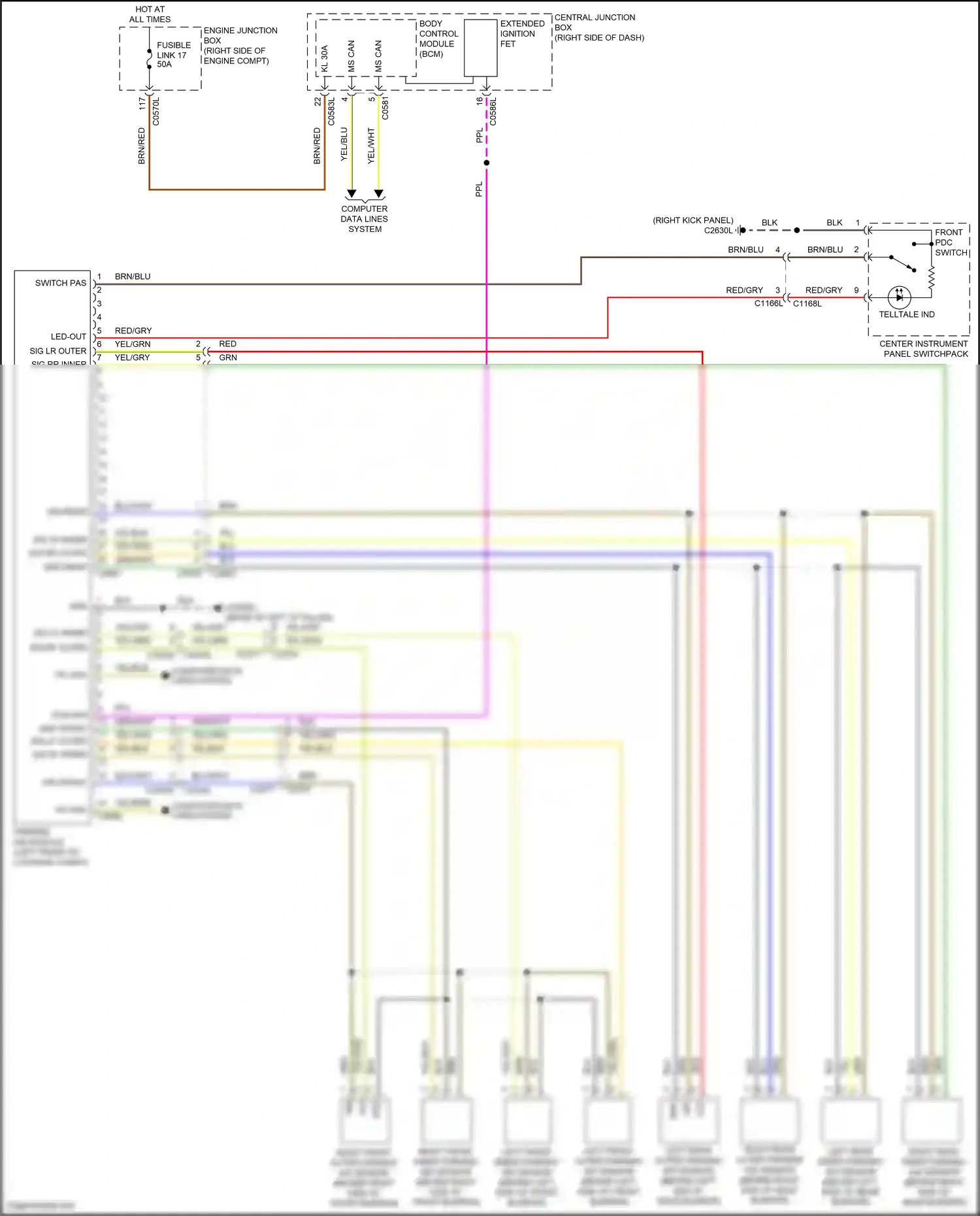 Wiring diagram engine junction box for Land Rover Discovery L319 (2013-2017) (7 of 51)