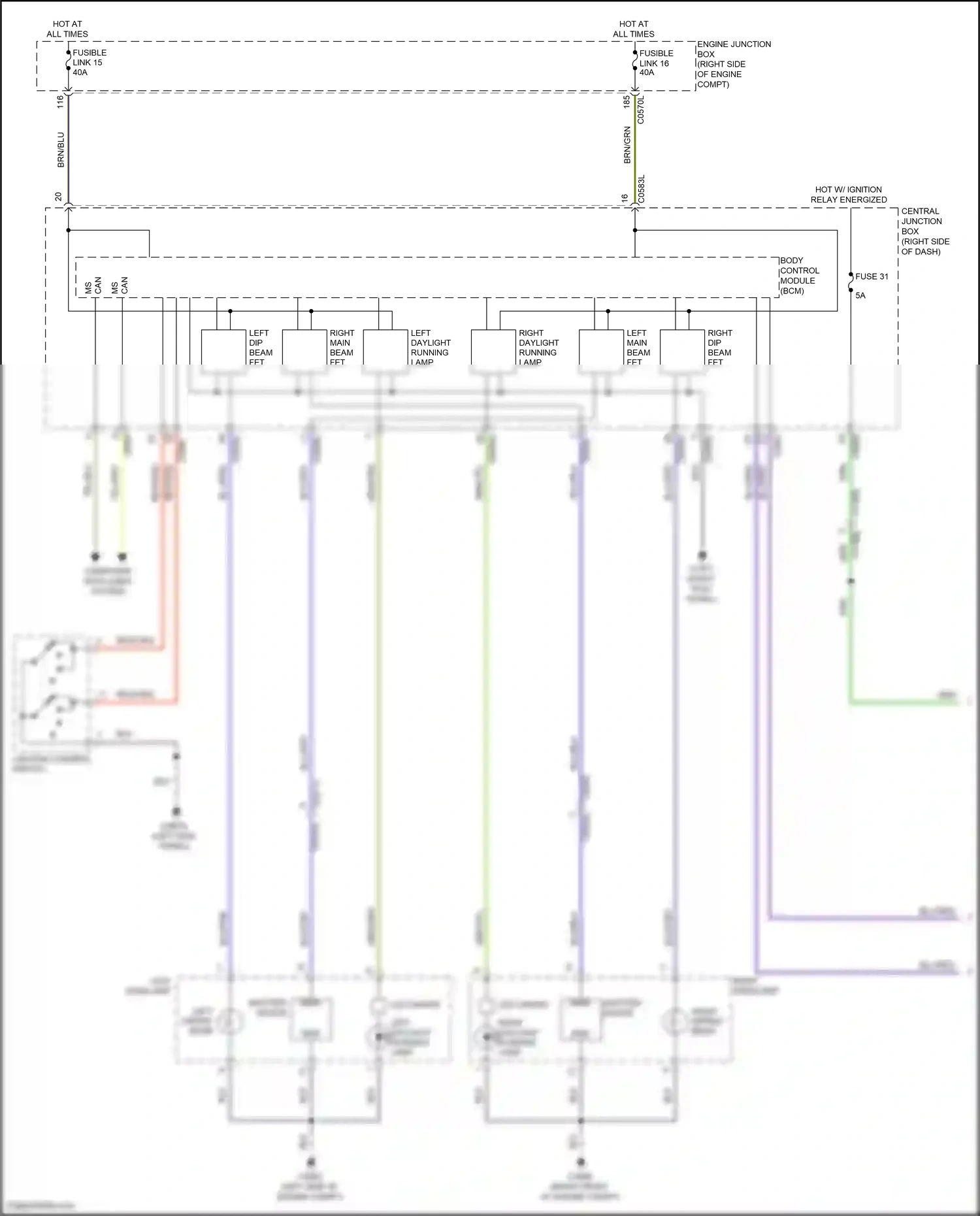 Wiring diagram engine junction box for Land Rover Discovery L319 (2013-2017) (47 of 51)