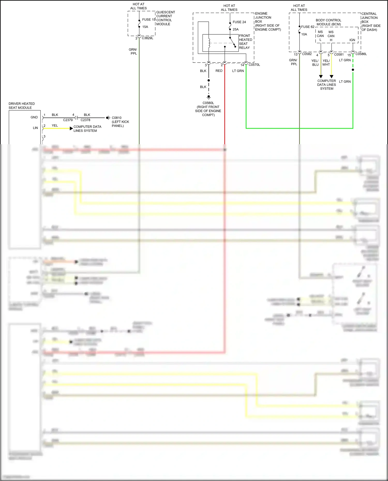 Wiring diagram fuse 62 for Land Rover Discovery L319 (2013-2017) (1 of 3)