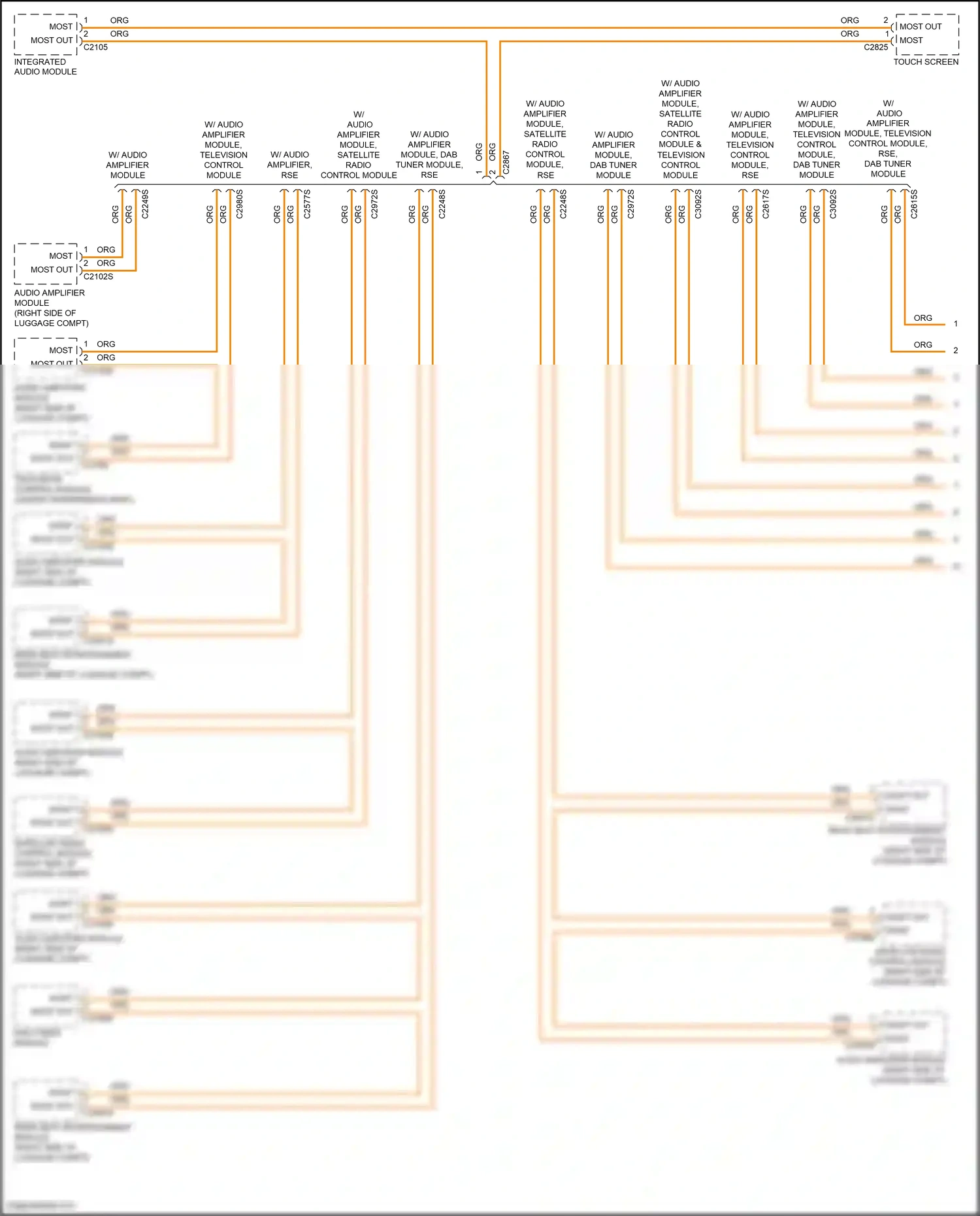Wiring diagram integrated audio module for Land Rover Discovery L319 (2013-2017) (1 of 7)