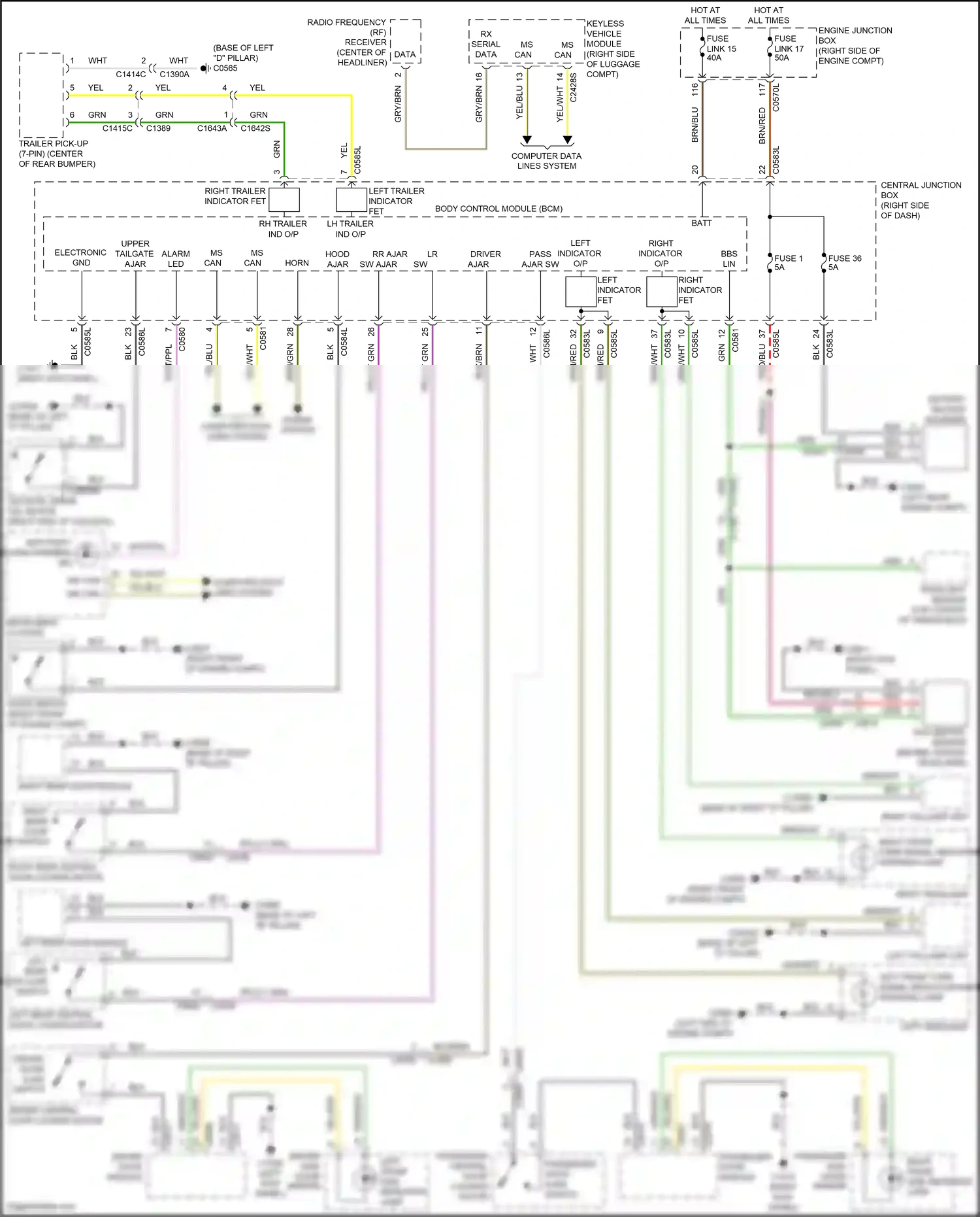 Wiring diagram keyless vehicle module for Land Rover Discovery L319 (2013-2017) (1 of 6)