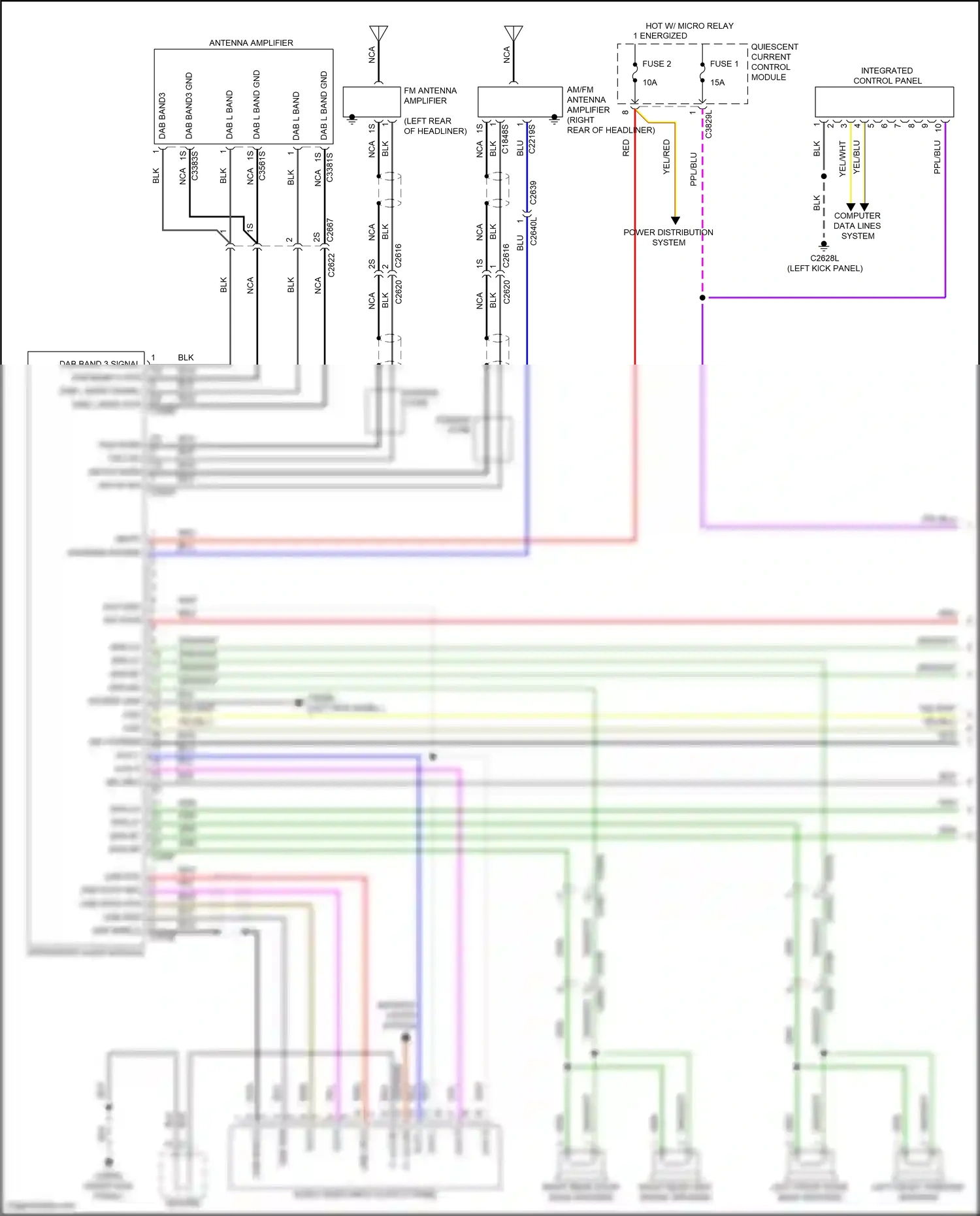 Wiring diagram left front tweeter speaker for Land Rover Discovery L319 (2013-2017) (1 of 1)