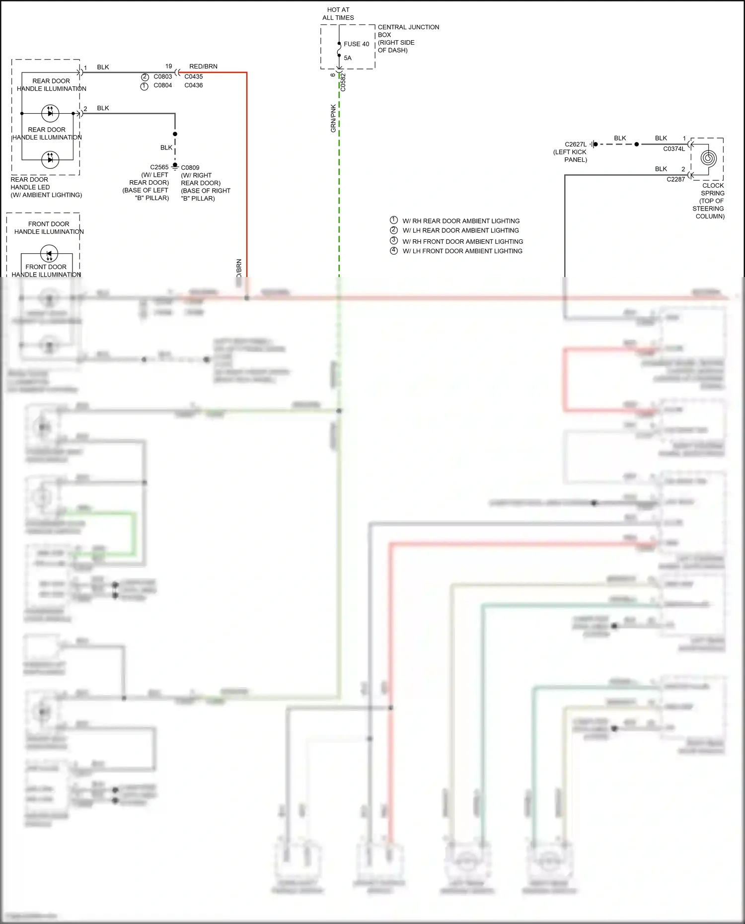 Wiring diagram left steering wheel switchpack for Land Rover Discovery L319 (2013-2017) (6 of 11)