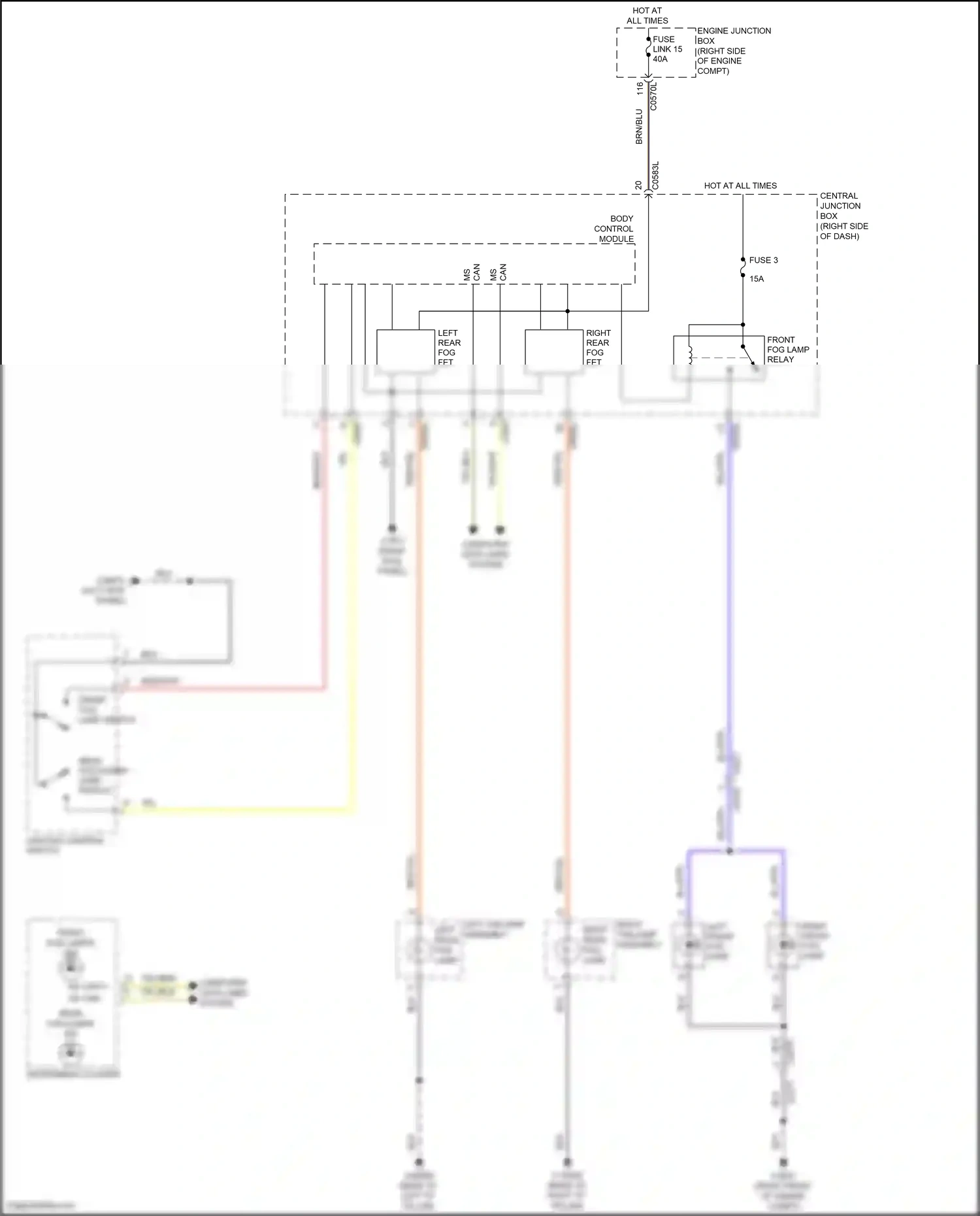 Wiring diagram lighting control switch for Land Rover Discovery L319 (2013-2017) (3 of 6)