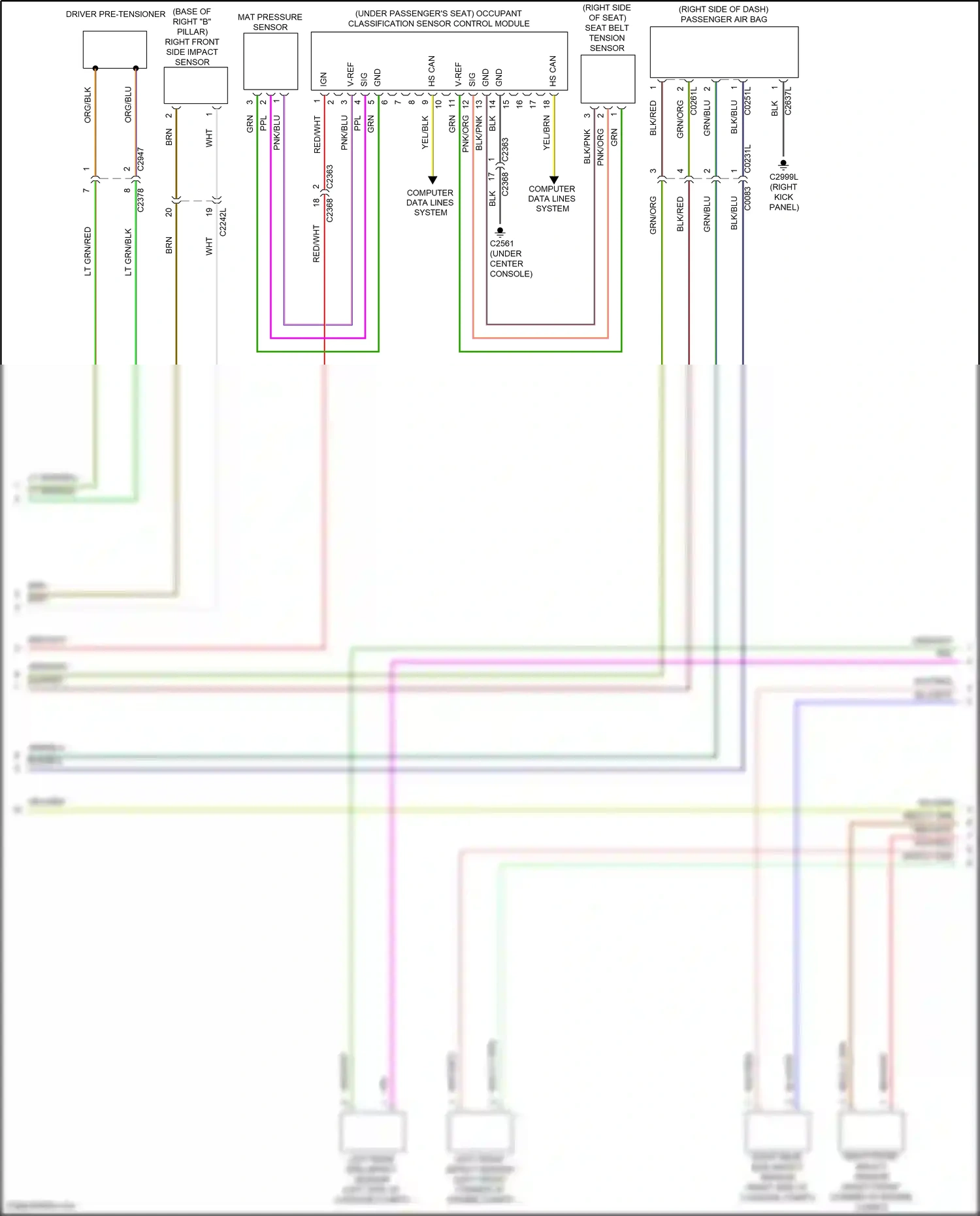 Wiring diagram mat pressure sensor for Land Rover Discovery L319 (2013-2017) (1 of 1)
