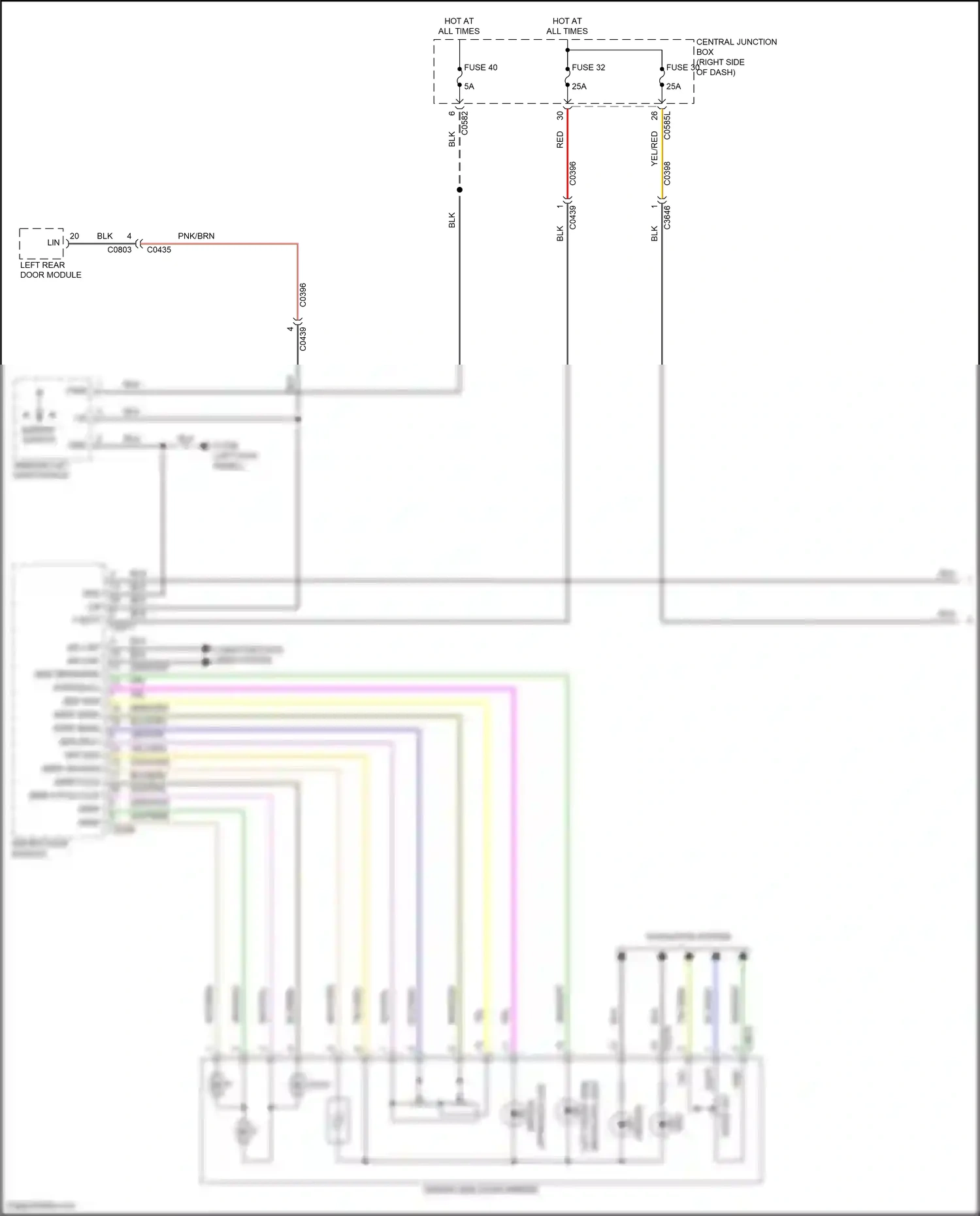 Wiring diagram mirror switch for Land Rover Discovery L319 (2013-2017) (1 of 2)