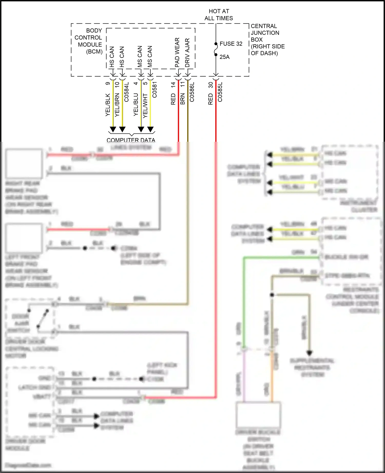 Wiring diagram red for Land Rover Discovery L319 (2013-2017) (39 of 69)