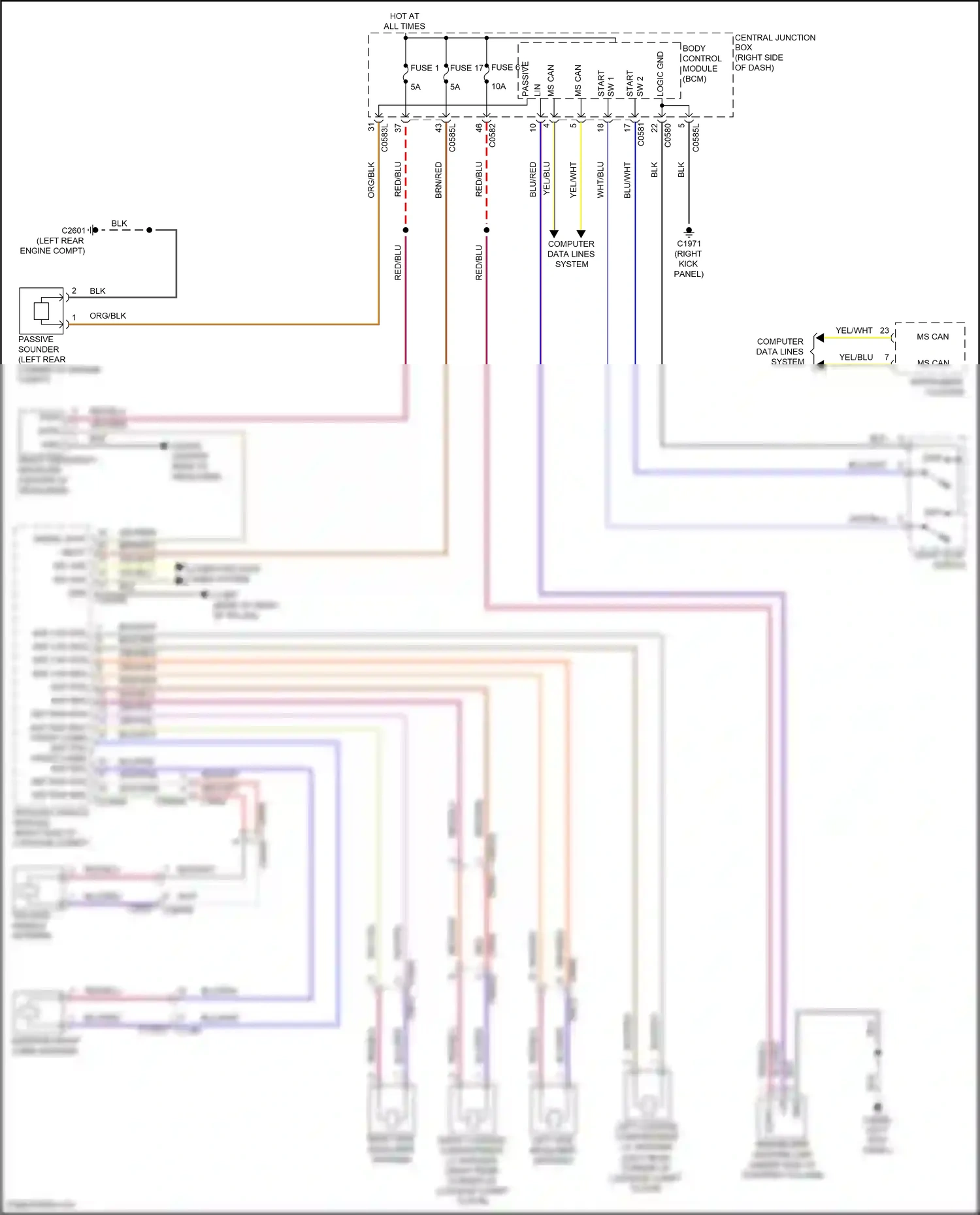 Wiring diagram red/blu for Land Rover Discovery L319 (2013-2017) (3 of 12)